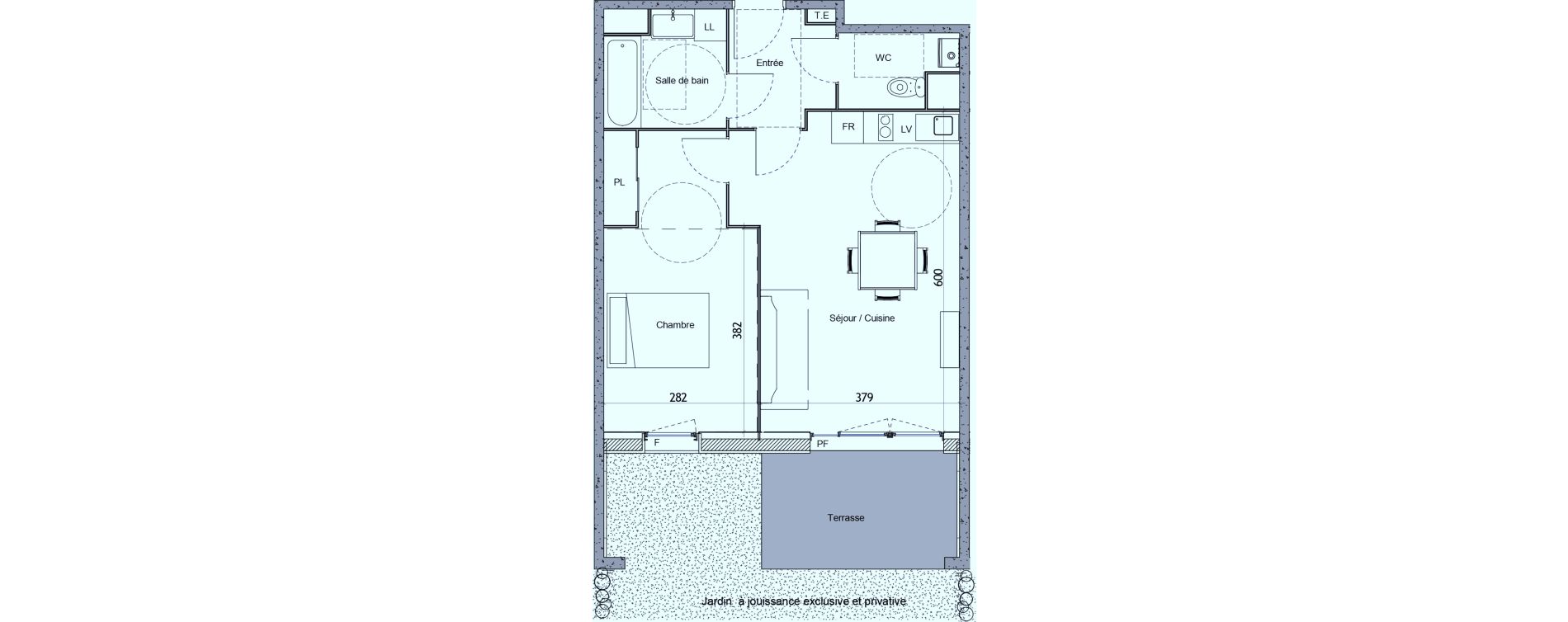 Appartement T2 de 49,70 m2 &agrave; Roques Centre