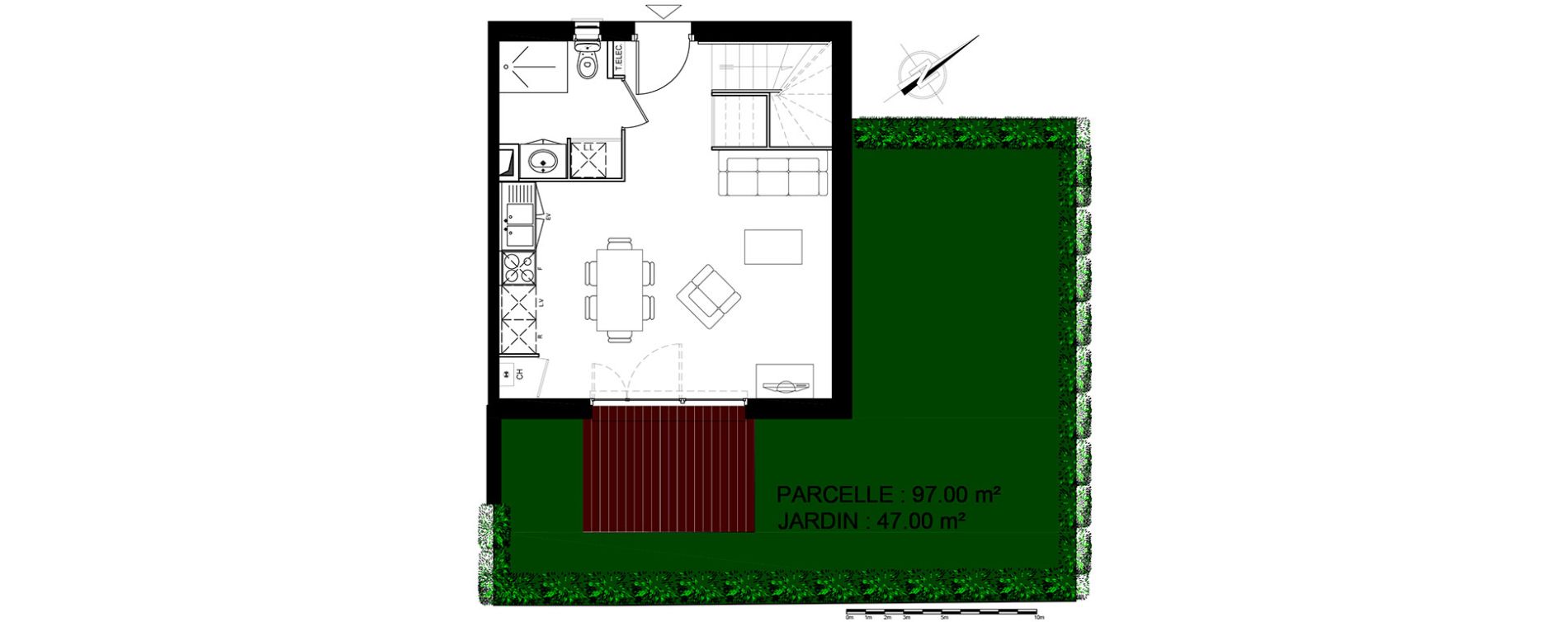 Villa T3 de 64,10 m2 &agrave; Roques Centre