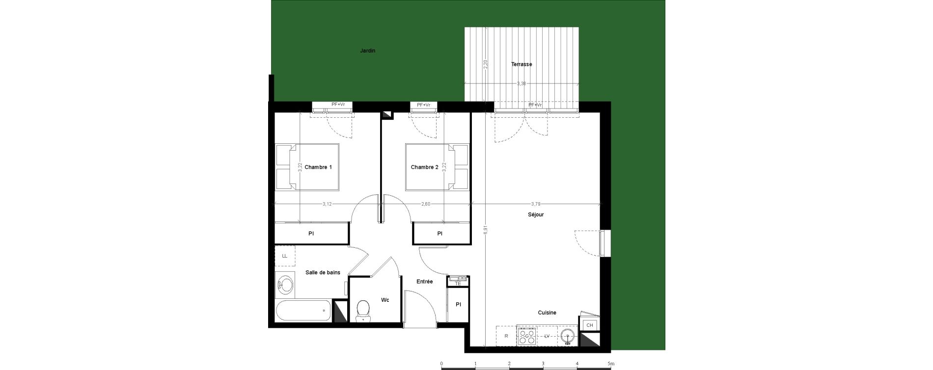 Appartement T3 de 59,75 m2 &agrave; Roques La pointe