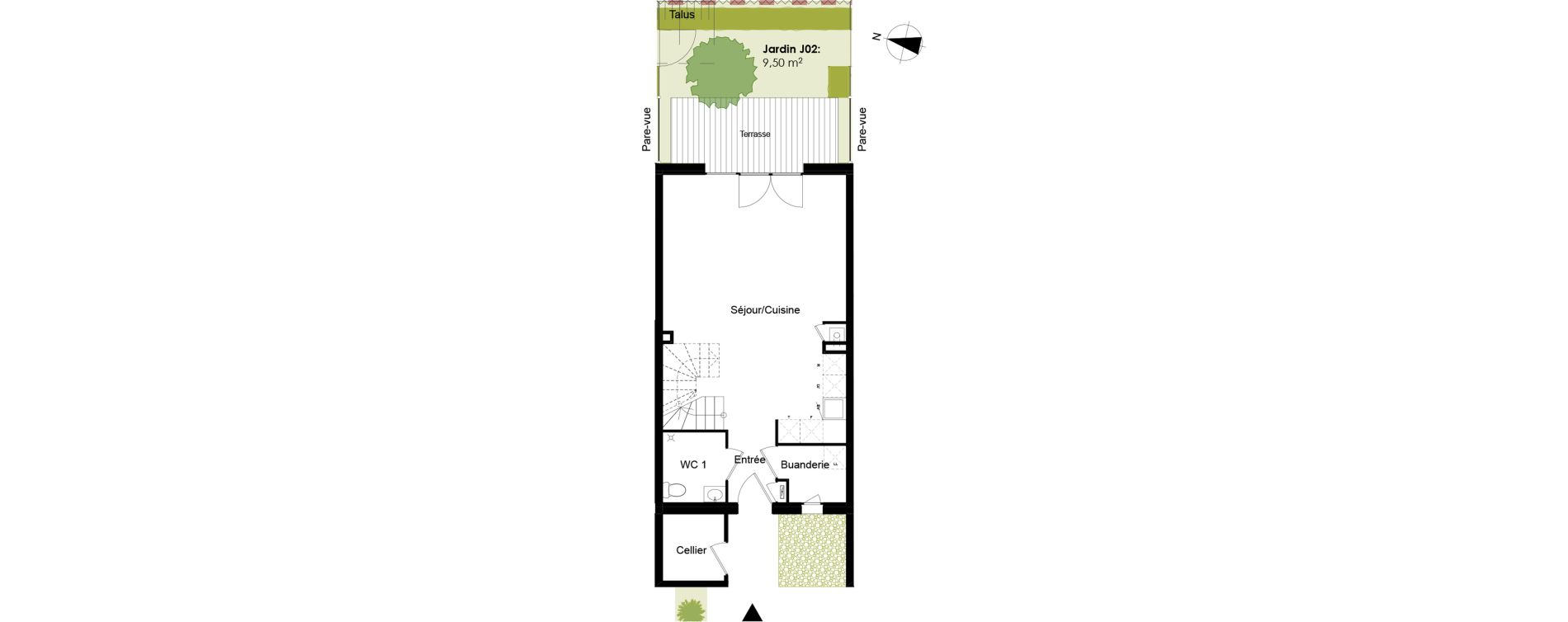 Duplex T5 de 91,34 m2 &agrave; Saint-Jean Centre