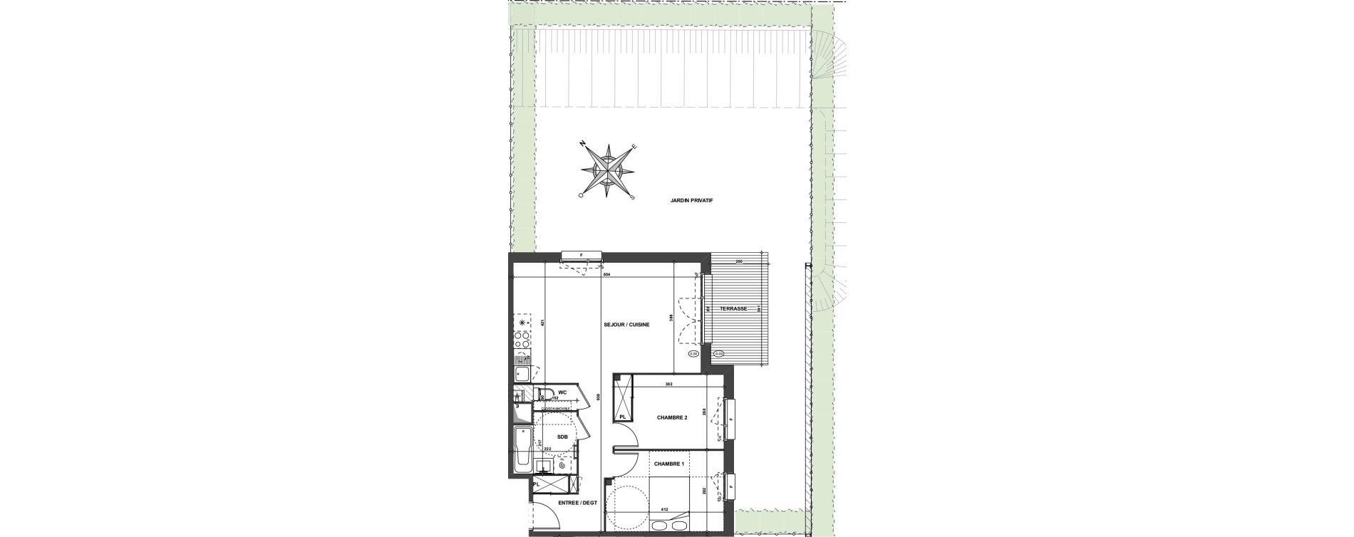 Appartement T3 de 62,10 m2 &agrave; Saint-Jean Centre