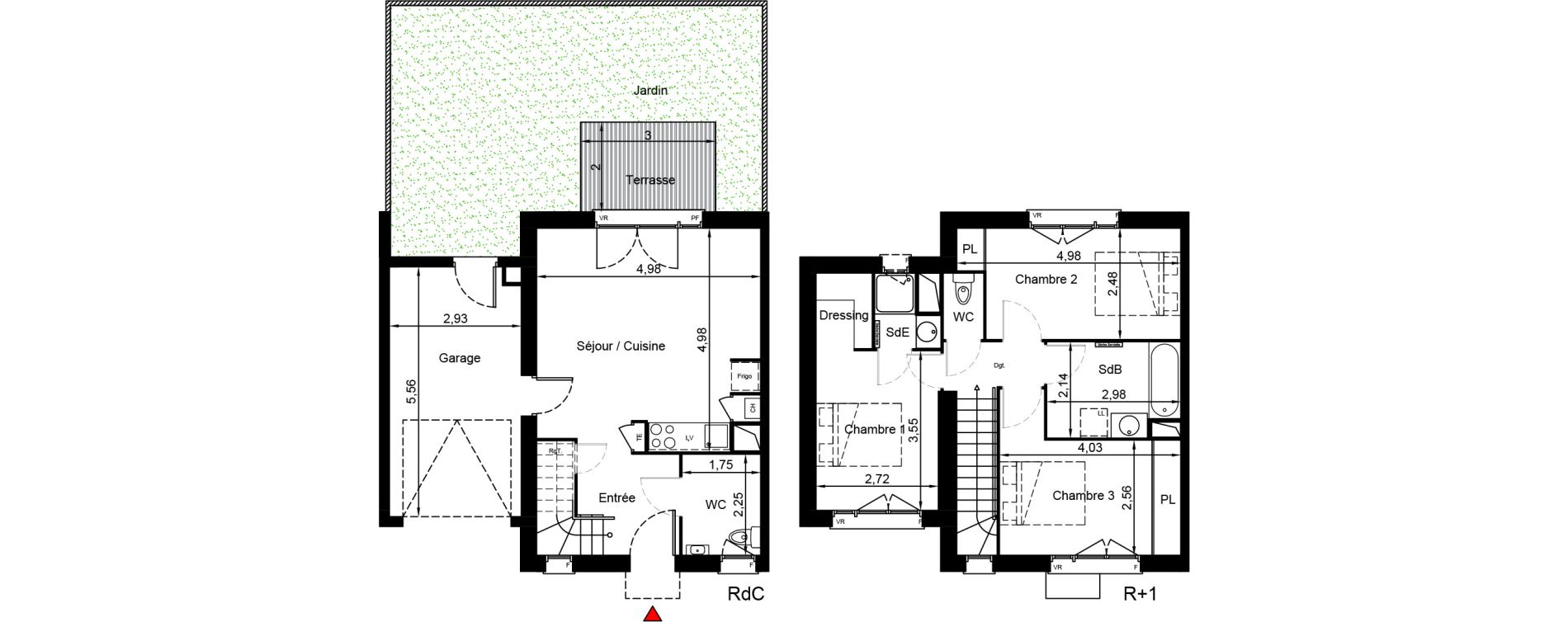 Maison T4 de 78,47 m2 à Saint-Jory Centre