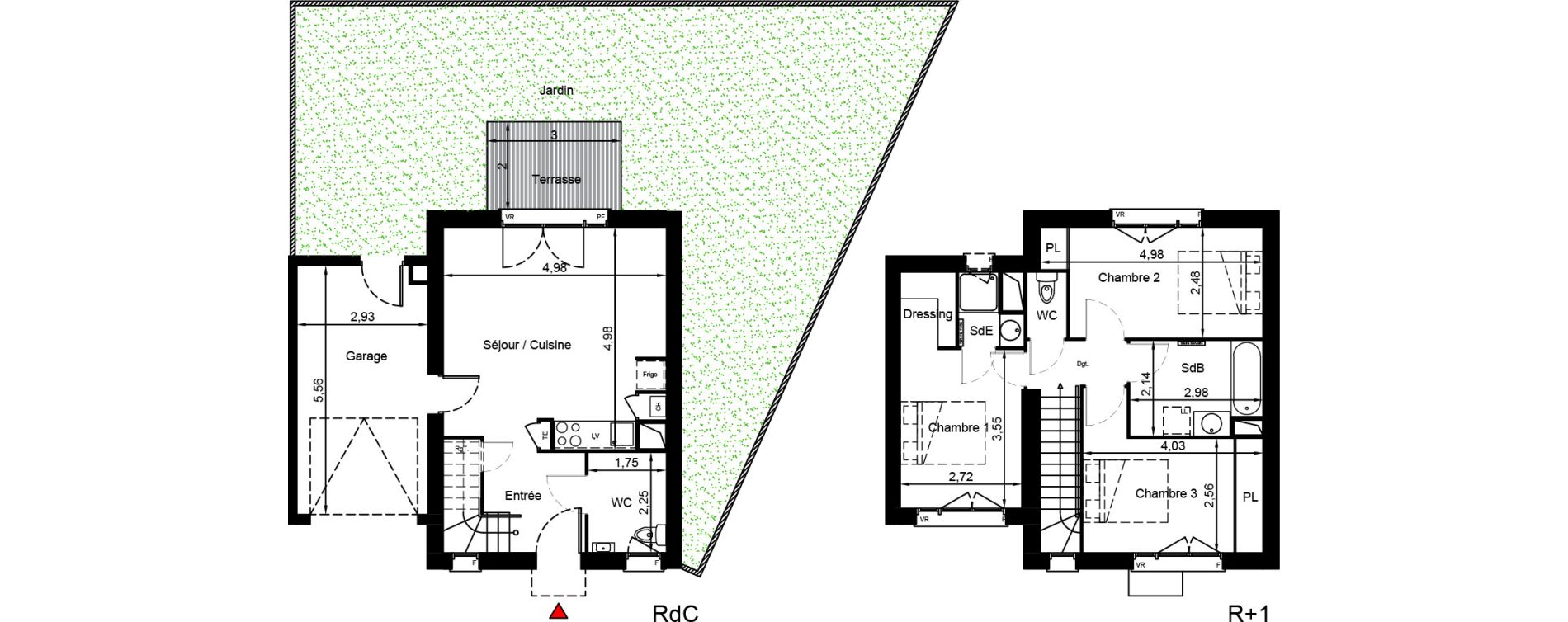 Maison T4 de 78,47 m2 à Saint-Jory Centre