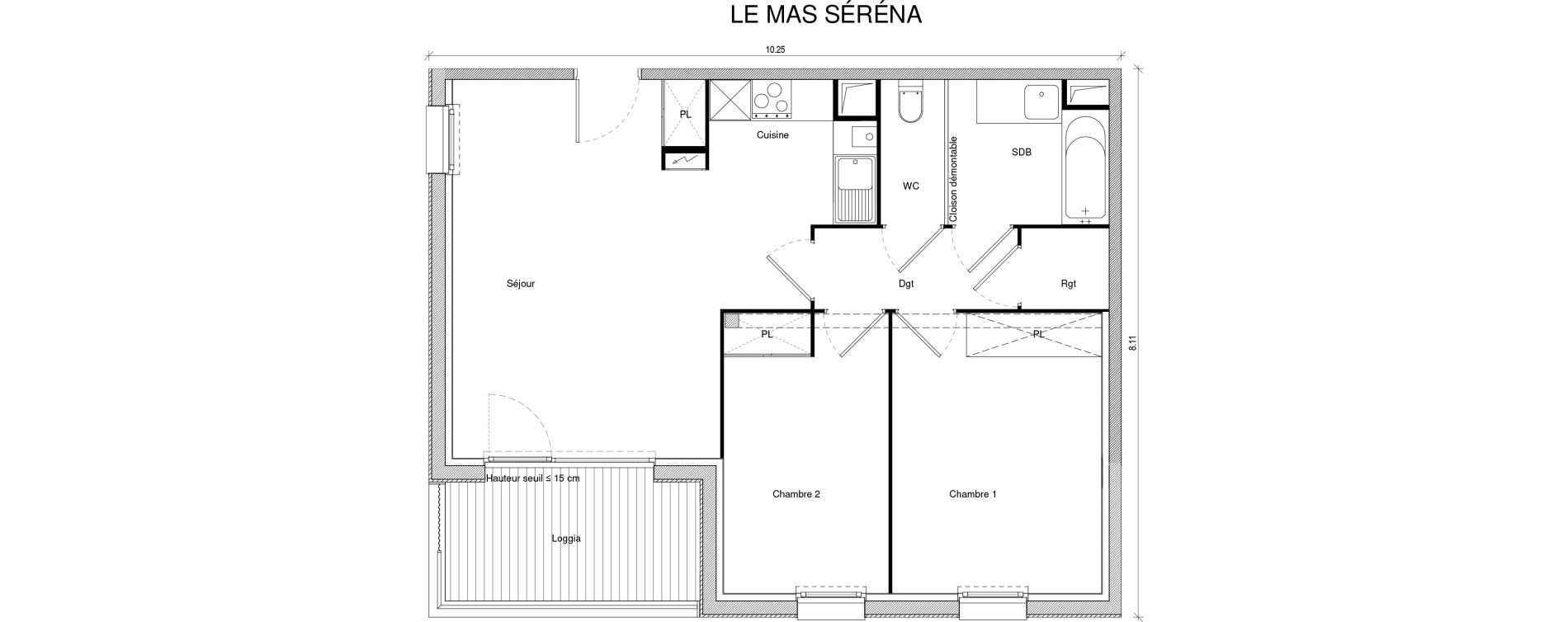 Appartement T3 de 63,24 m2 &agrave; Saint-Jory Centre