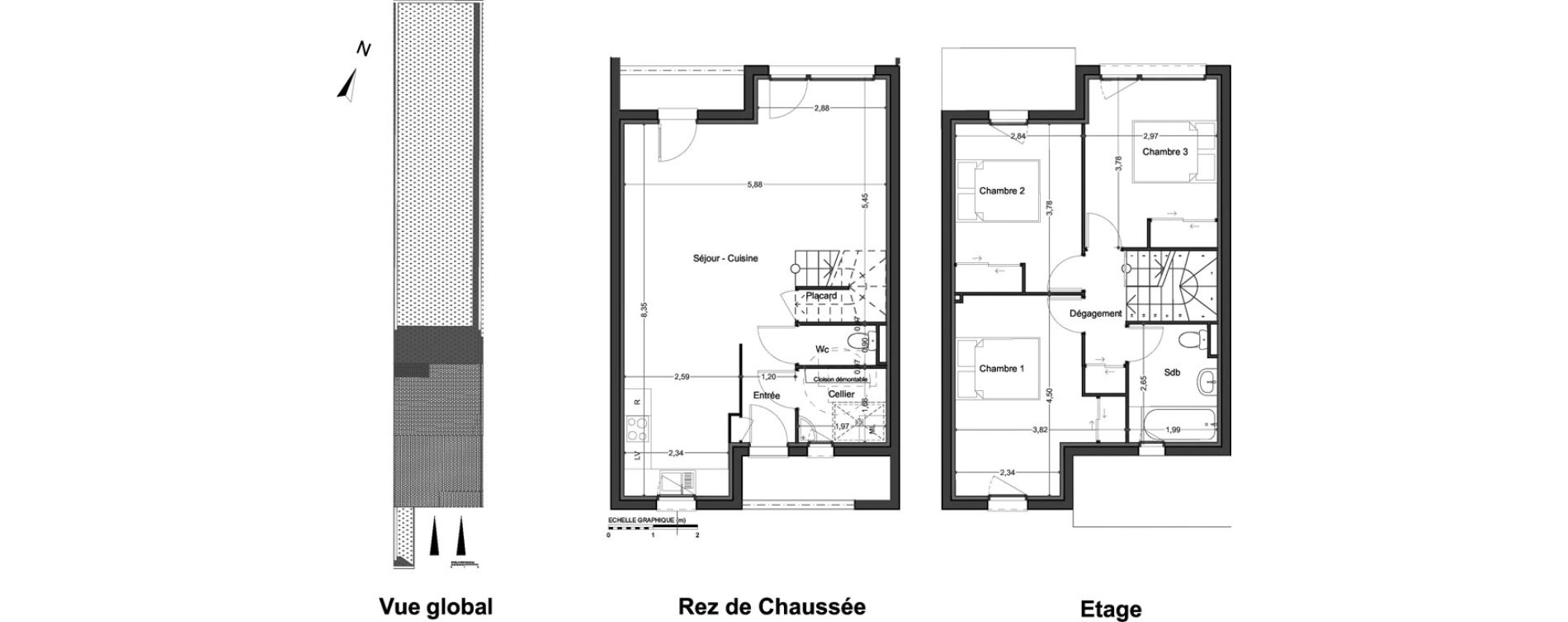 Maison T4 de 87,17 m2 &agrave; Saint-Jory Centre