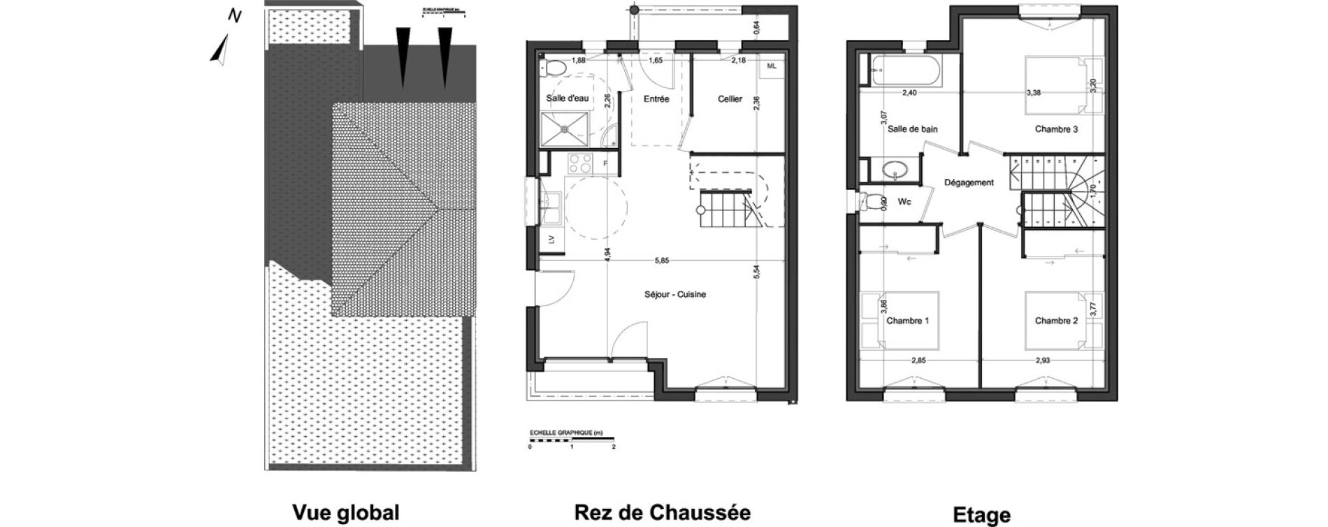 Maison T4 de 84,70 m2 &agrave; Saint-Jory Centre