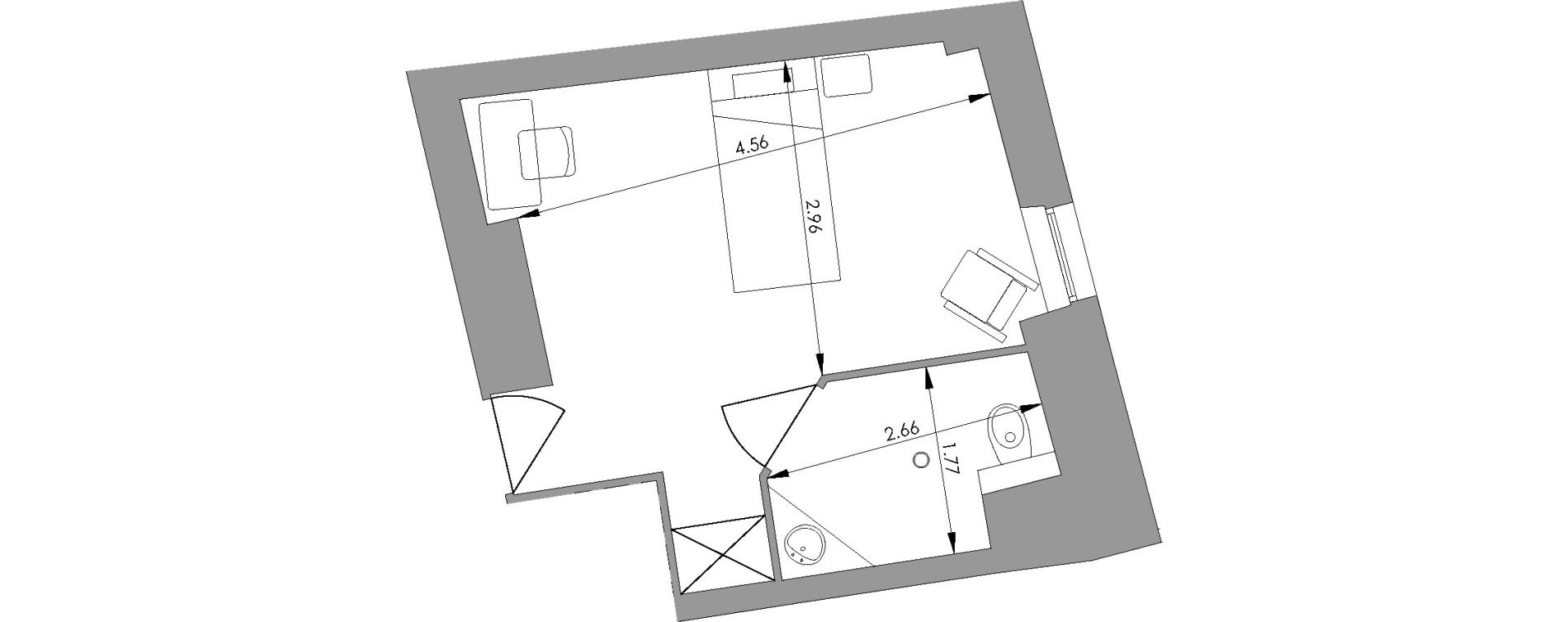Chambre de 20,50 m2 &agrave; Saint-Martory Centre