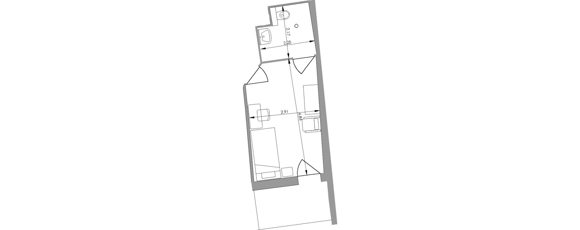 Chambre de 18,30 m2 &agrave; Saint-Martory Centre