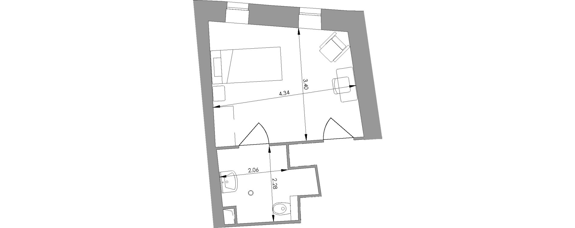 Chambre de 20,30 m2 &agrave; Saint-Martory Centre