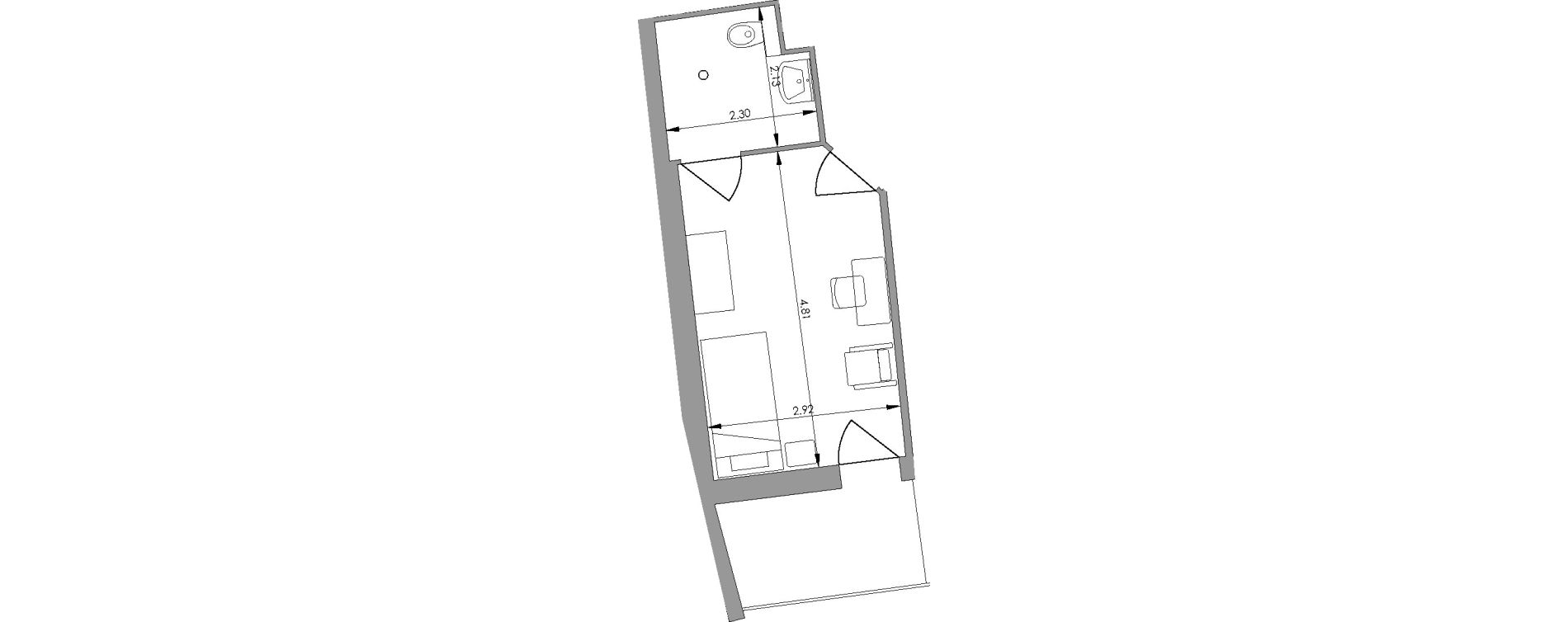 Chambre de 18,40 m2 &agrave; Saint-Martory Centre