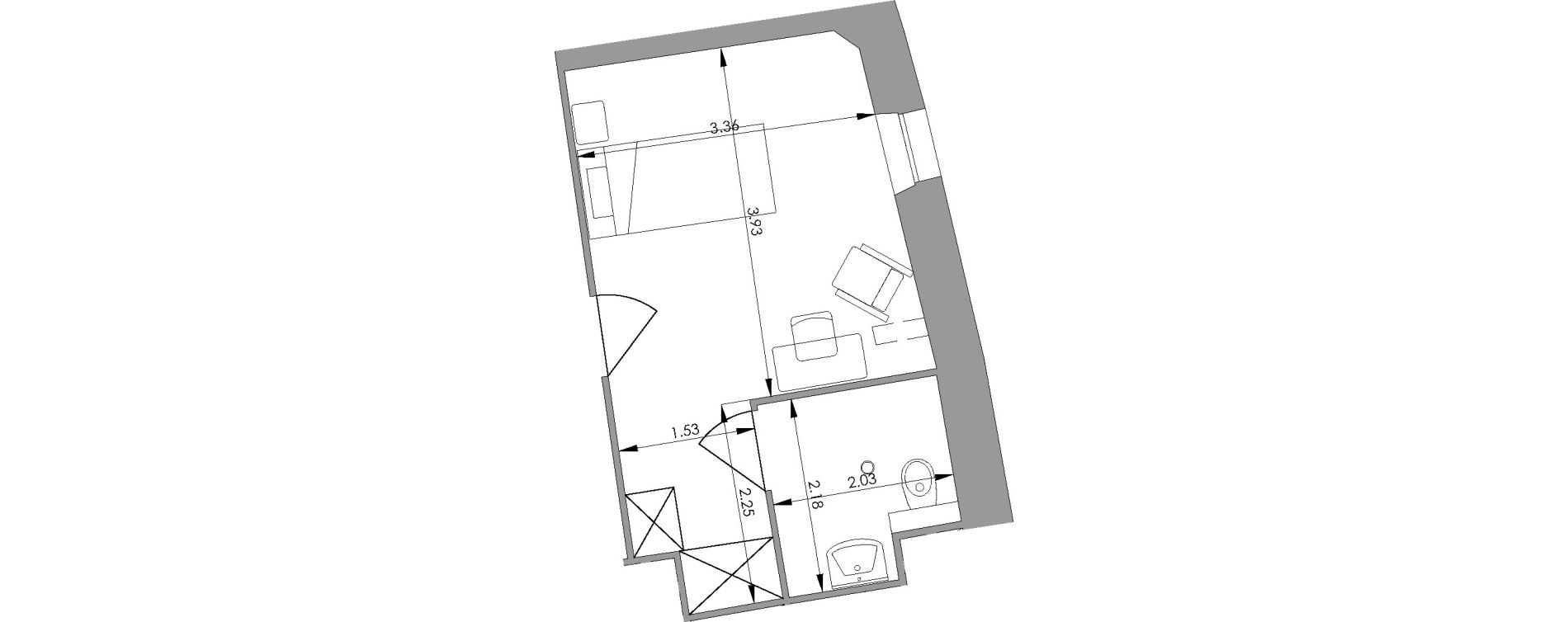 Chambre de 20,60 m2 &agrave; Saint-Martory Centre
