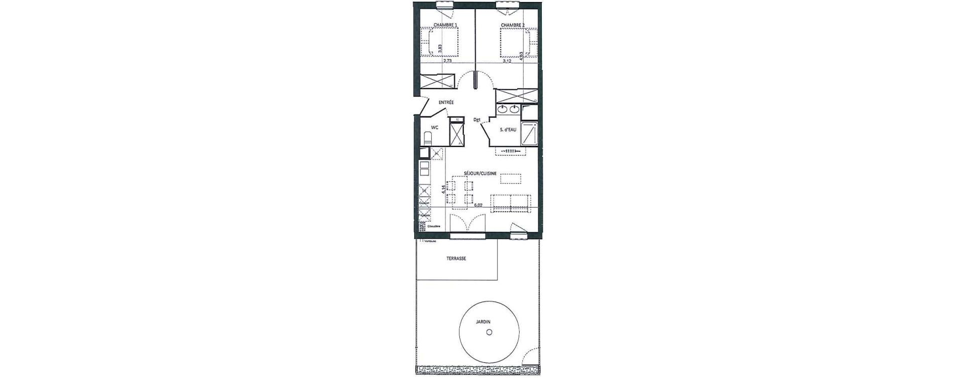 Appartement T3 de 61,92 m2 &agrave; Saint-Orens-De-Gameville Centre