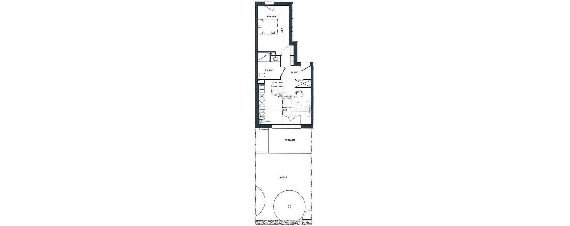 Appartement T2 de 42,34 m2 &agrave; Saint-Orens-De-Gameville Centre