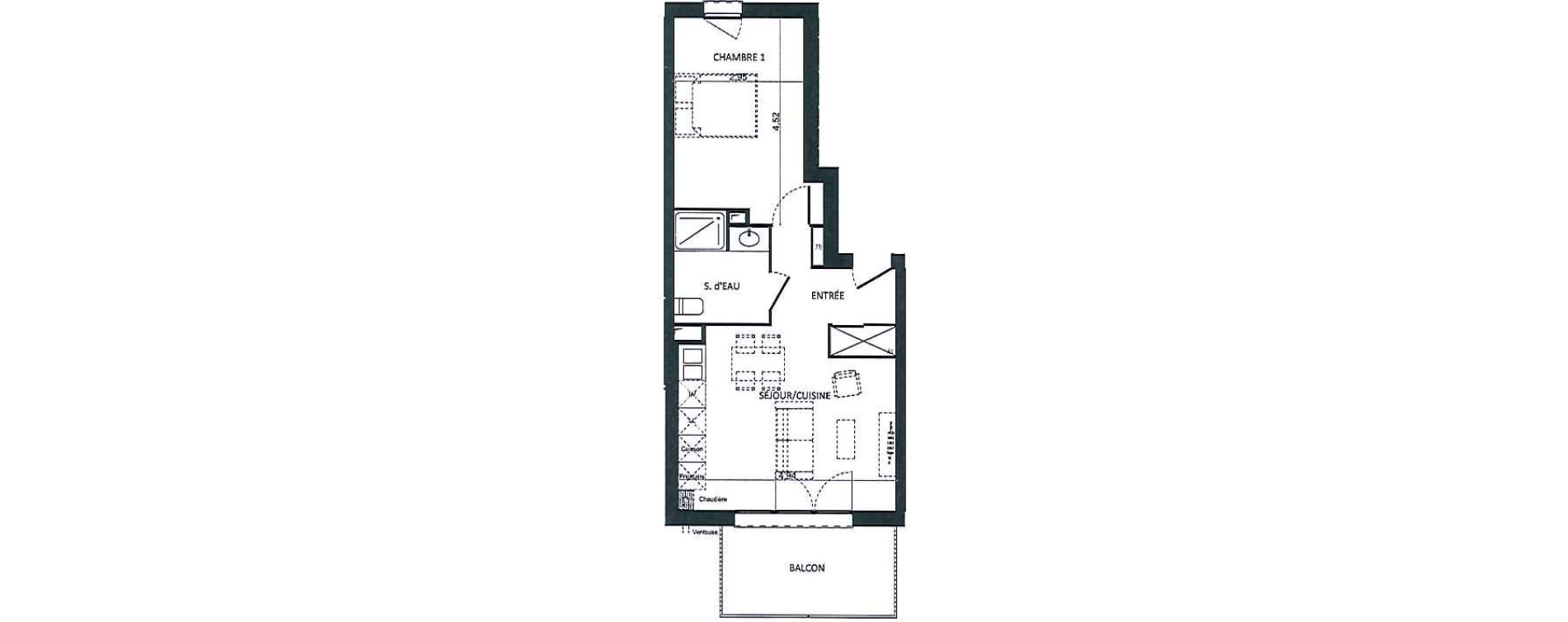 Appartement T2 de 42,34 m2 &agrave; Saint-Orens-De-Gameville Centre