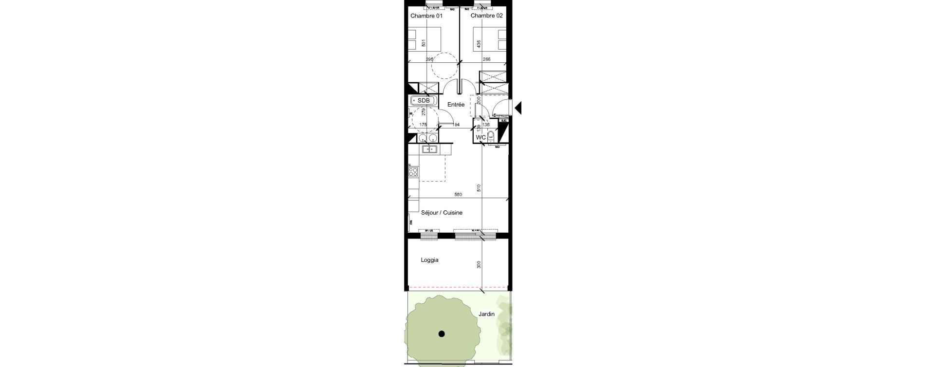 Appartement T3 de 72,00 m2 &agrave; Saint-Orens-De-Gameville Centre