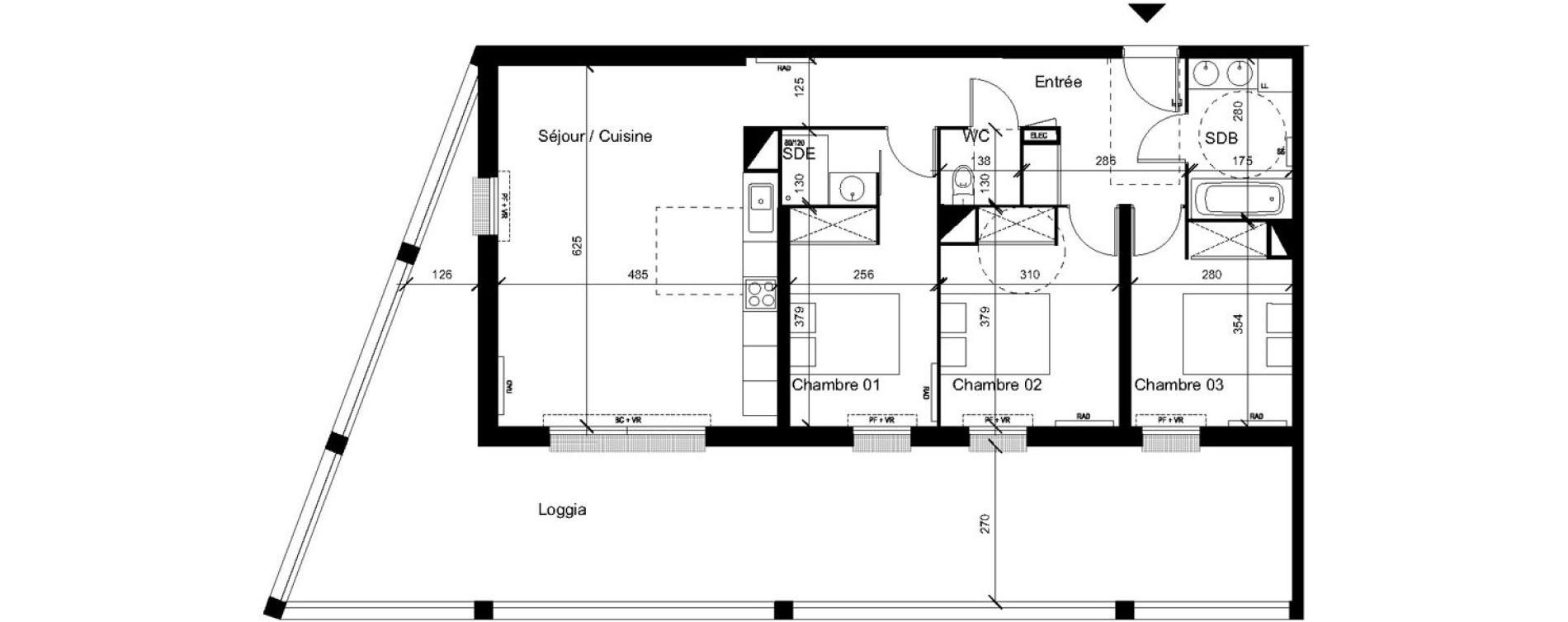 Appartement T4 de 83,00 m2 &agrave; Saint-Orens-De-Gameville Centre