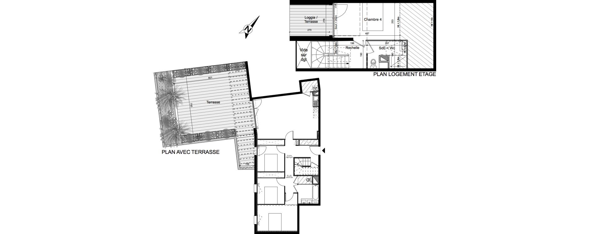 Duplex T5 de 106,75 m2 &agrave; Saint-Orens-De-Gameville Centre