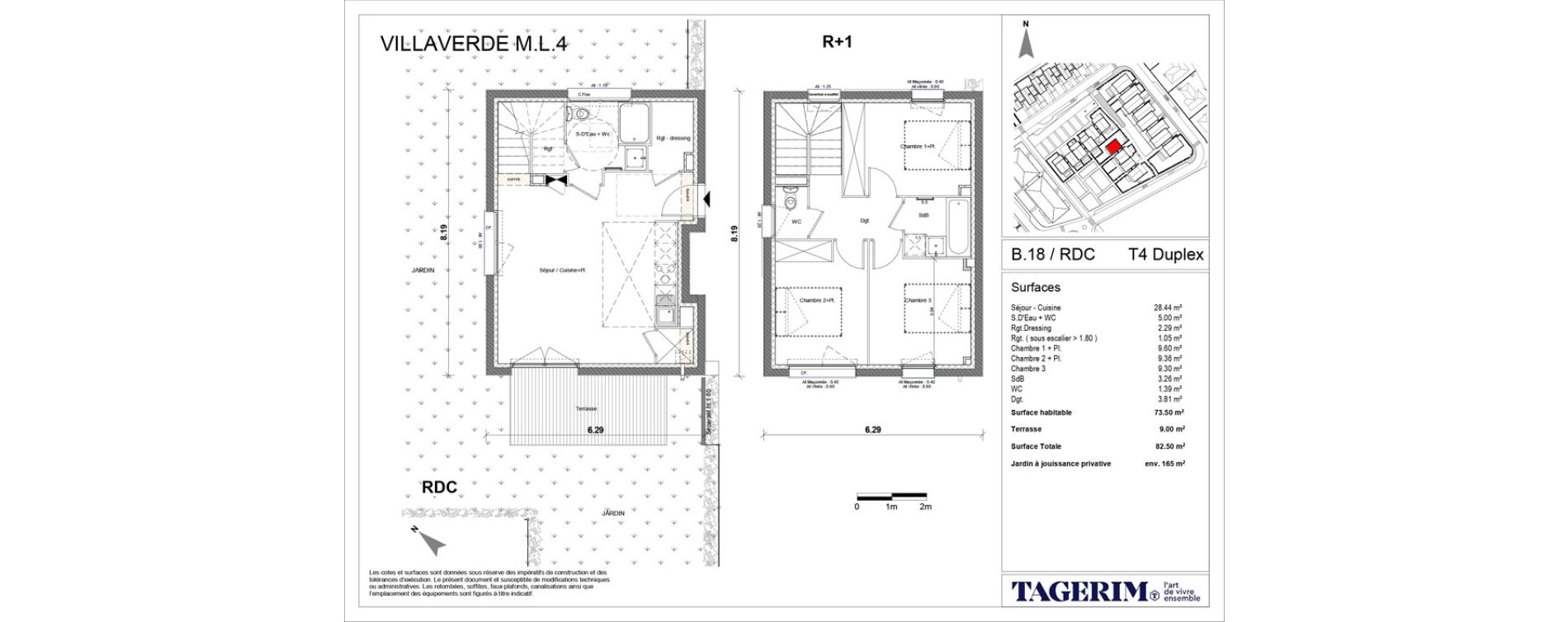 Duplex T4 de 73,50 m2 &agrave; Seilh Centre