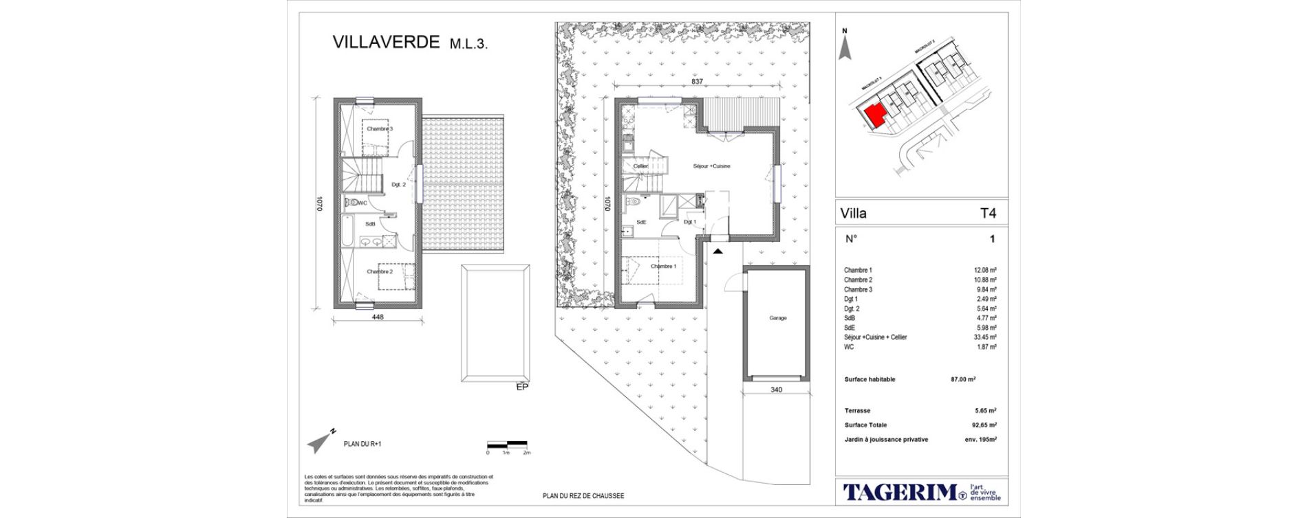 Maison T4 de 87,00 m2 &agrave; Seilh Centre