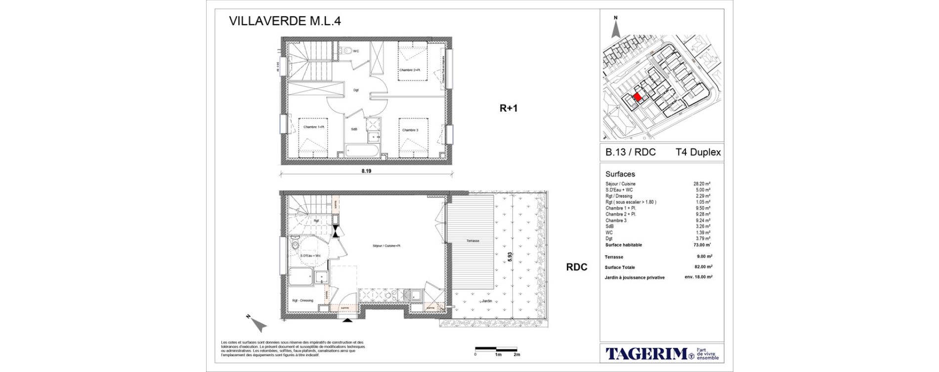 Appartement T4 de 73,00 m2 &agrave; Seilh Centre