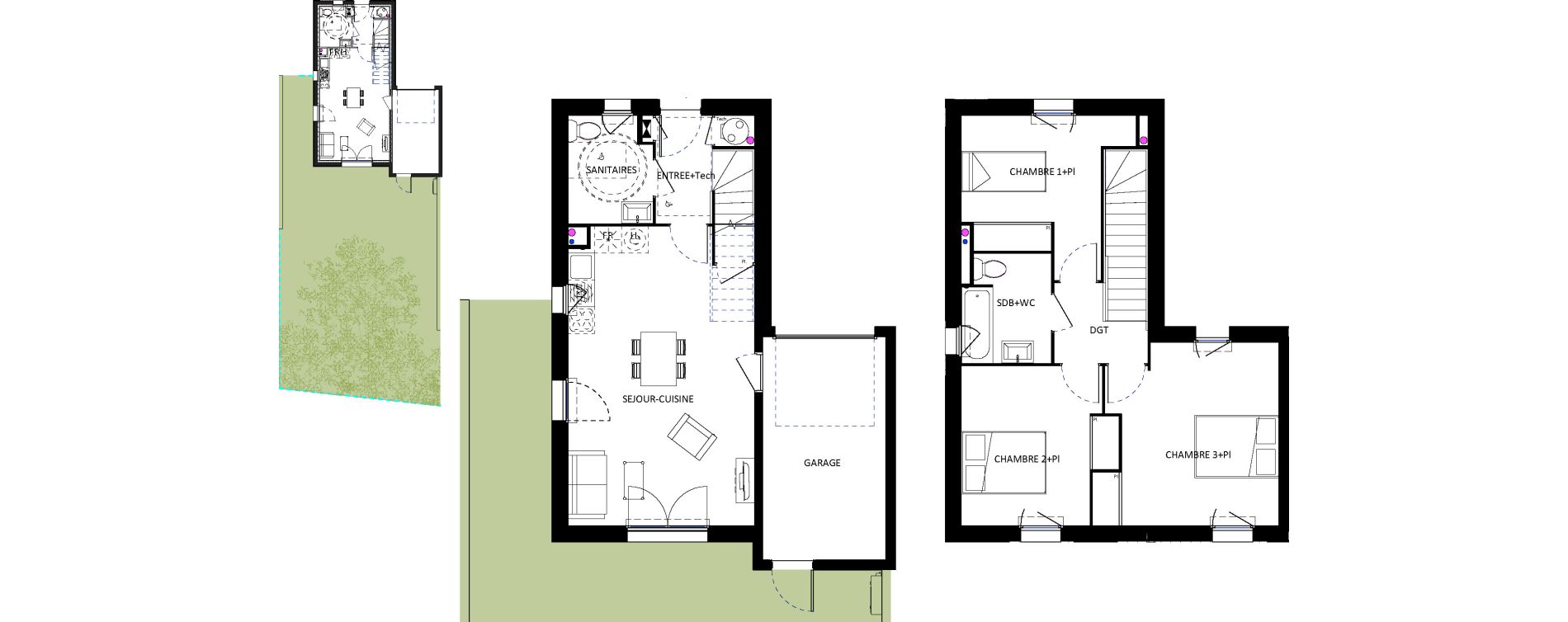 Maison T4 de 80,90 m2 &agrave; Seysses Centre