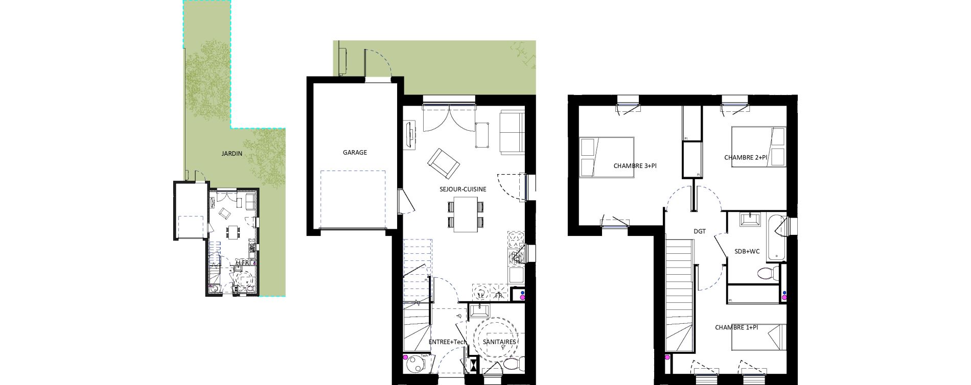 Maison T4 de 80,95 m2 &agrave; Seysses Centre
