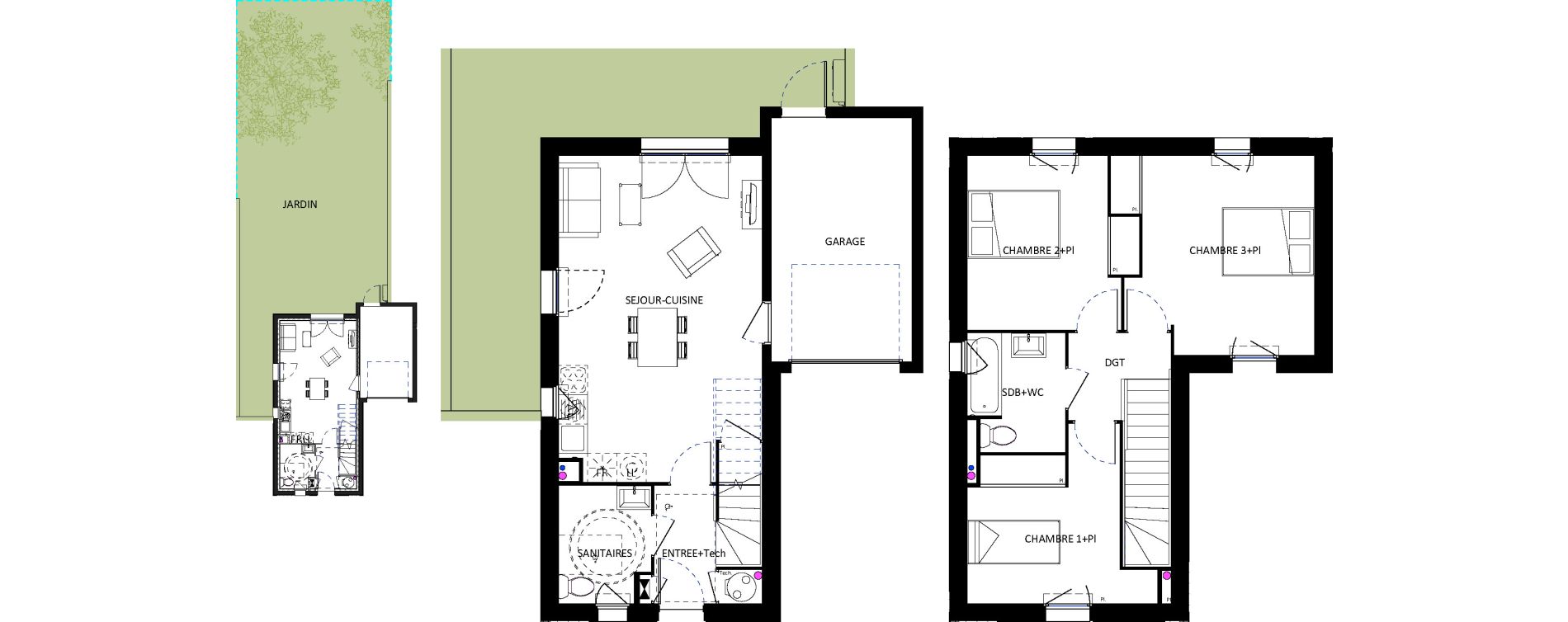 Maison T4 de 80,95 m2 &agrave; Seysses Centre