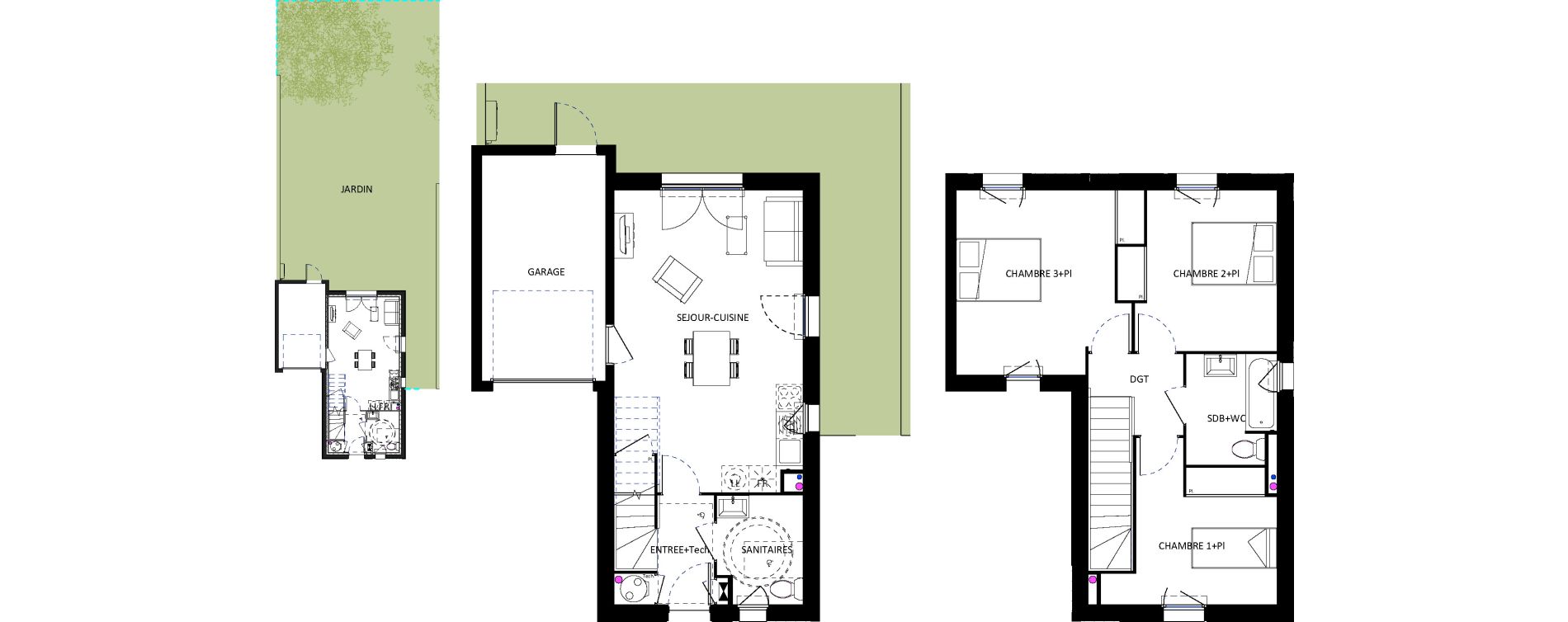 Maison T4 de 80,90 m2 &agrave; Seysses Centre