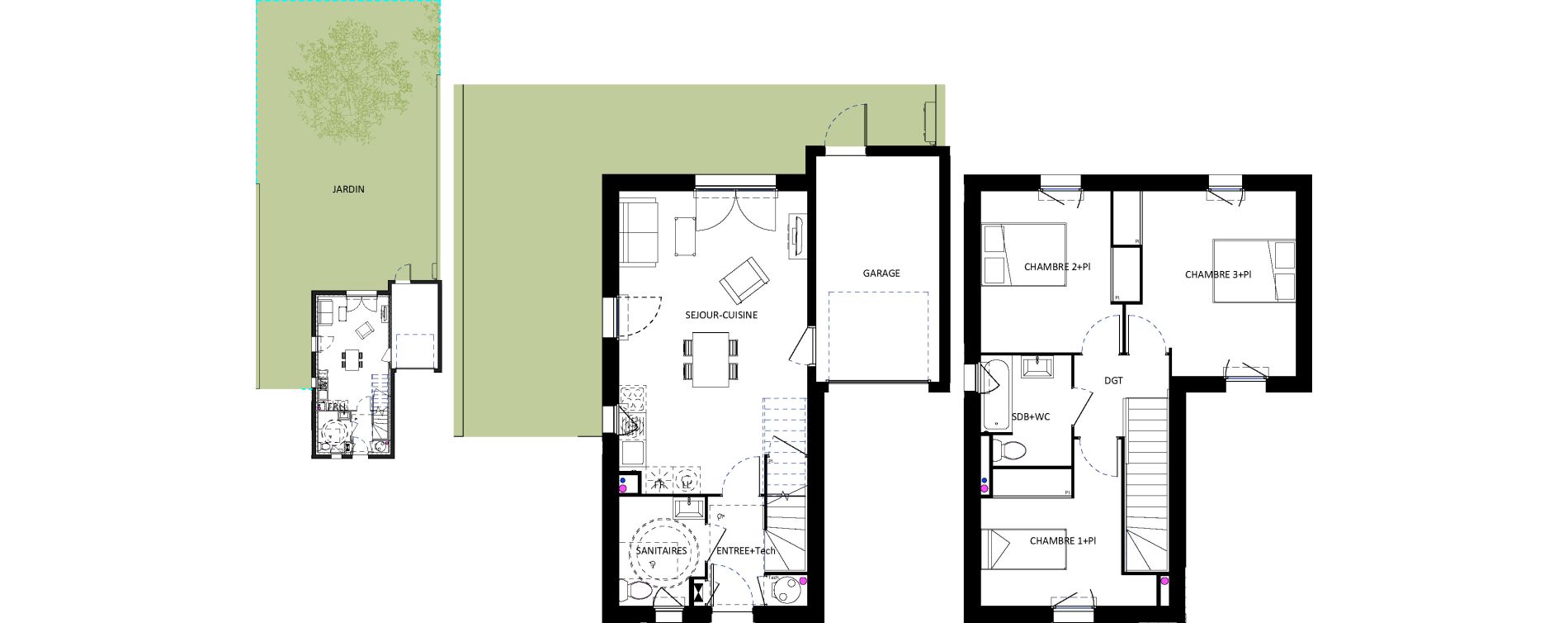 Maison T4 de 80,40 m2 &agrave; Seysses Centre
