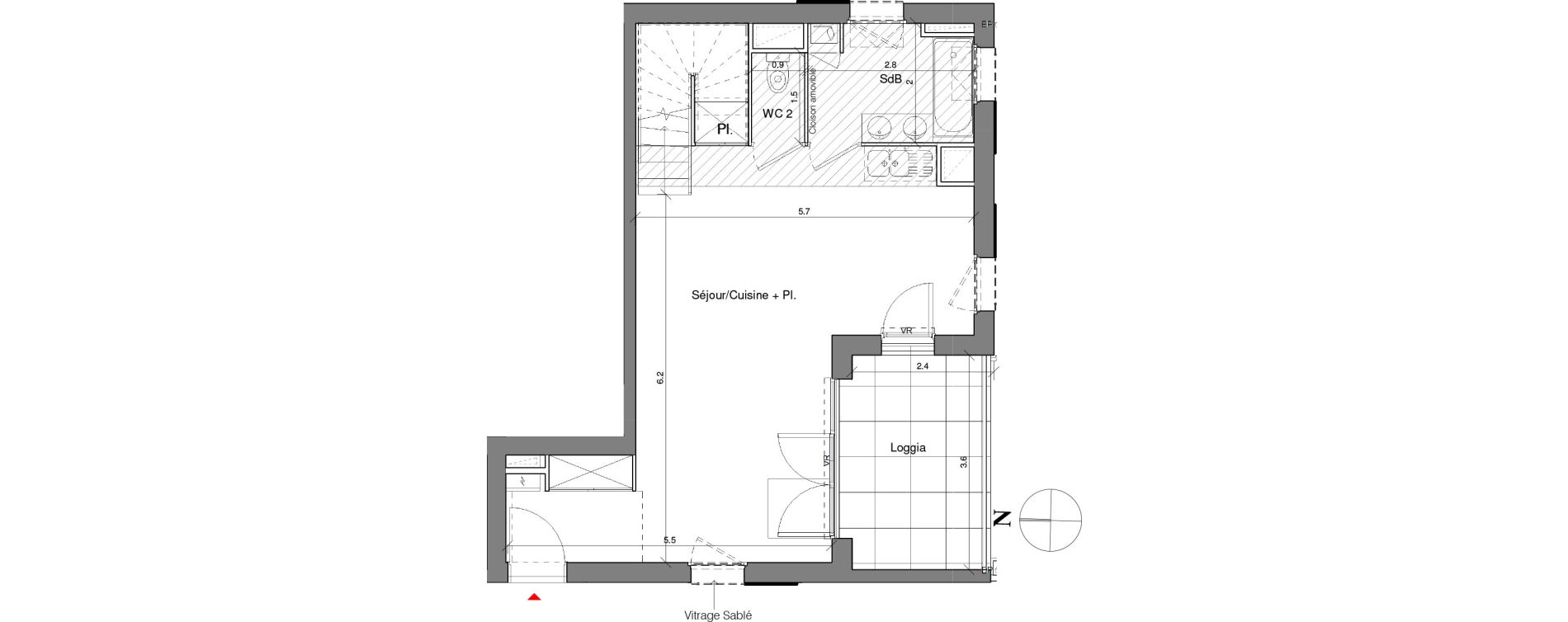 Appartement T4 de 77,20 m2 &agrave; Toulouse Croix daurade