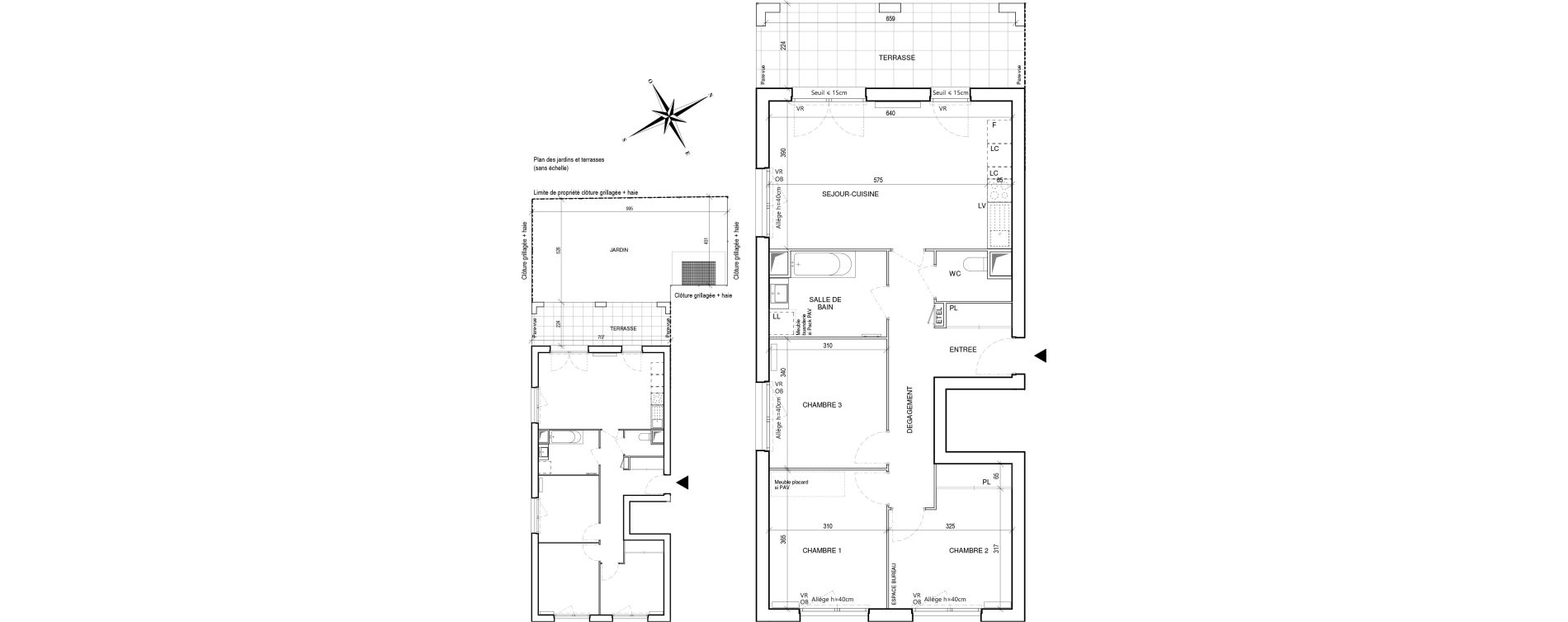Appartement T4 de 78,61 m2 &agrave; Toulouse Malep&egrave;re
