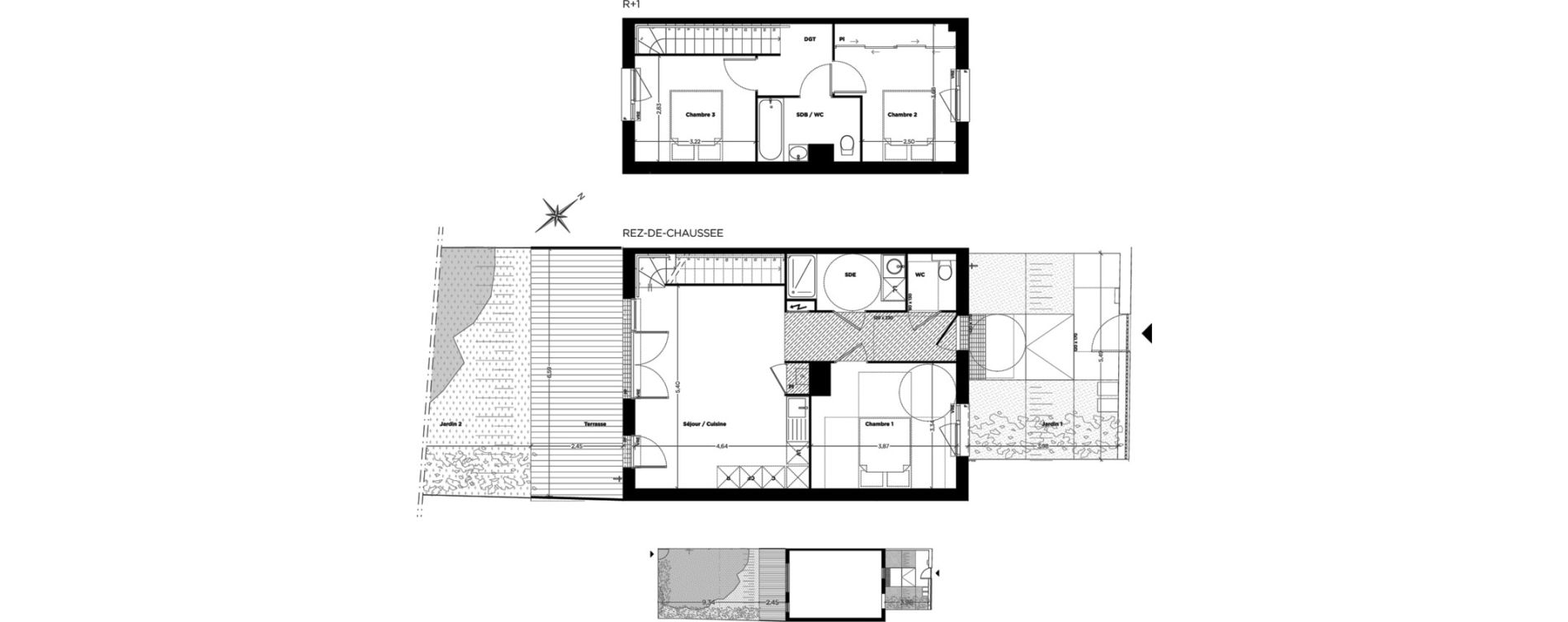Maison T4 de 75,73 m2 &agrave; Toulouse Croix daurade