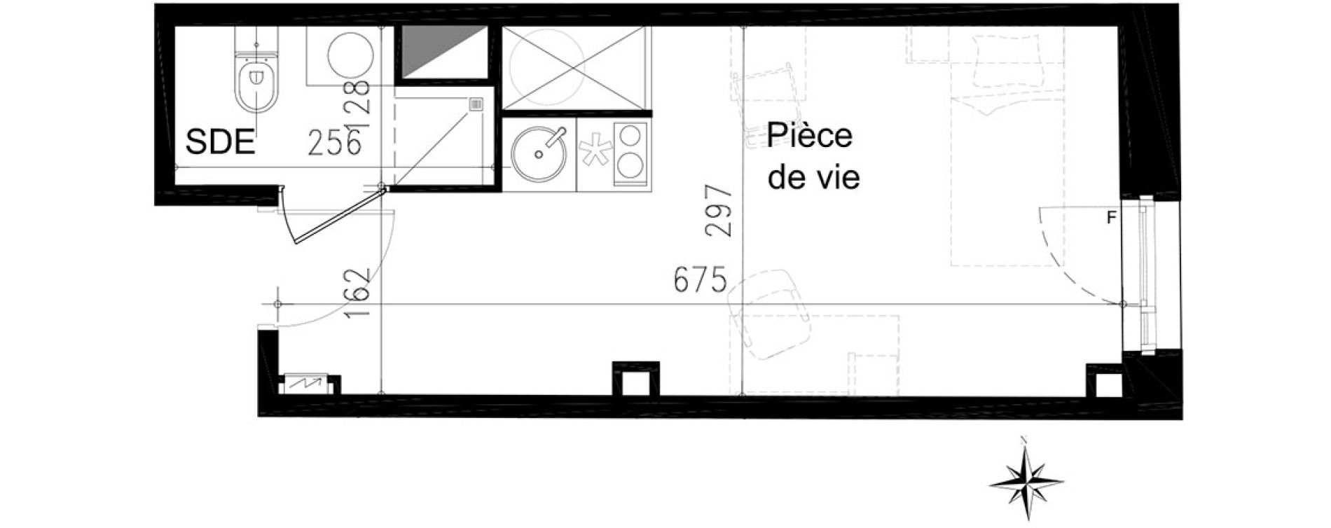 Studio de 20,20 m2 &agrave; Toulouse Saint michel