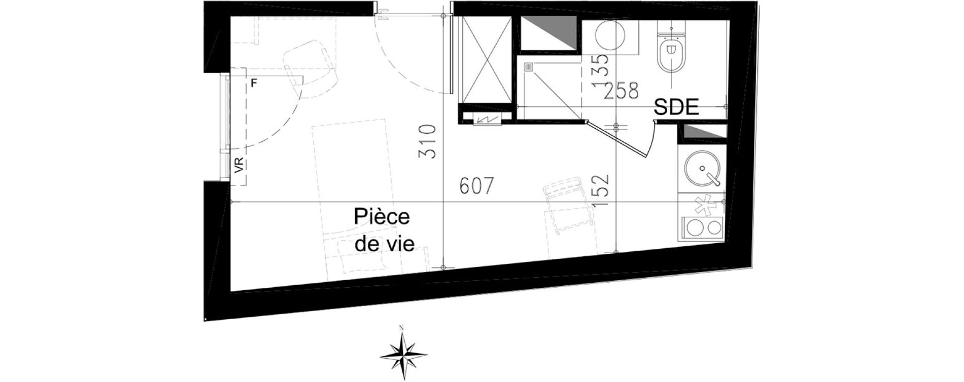 Studio de 17,80 m2 &agrave; Toulouse Saint michel