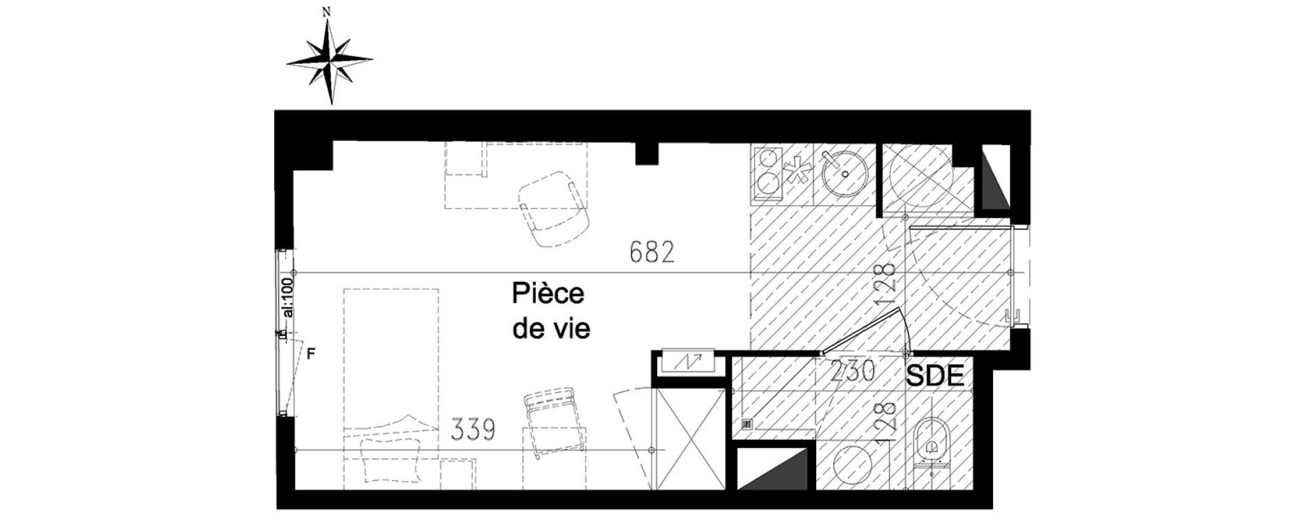 Studio de 20,80 m2 &agrave; Toulouse Saint michel