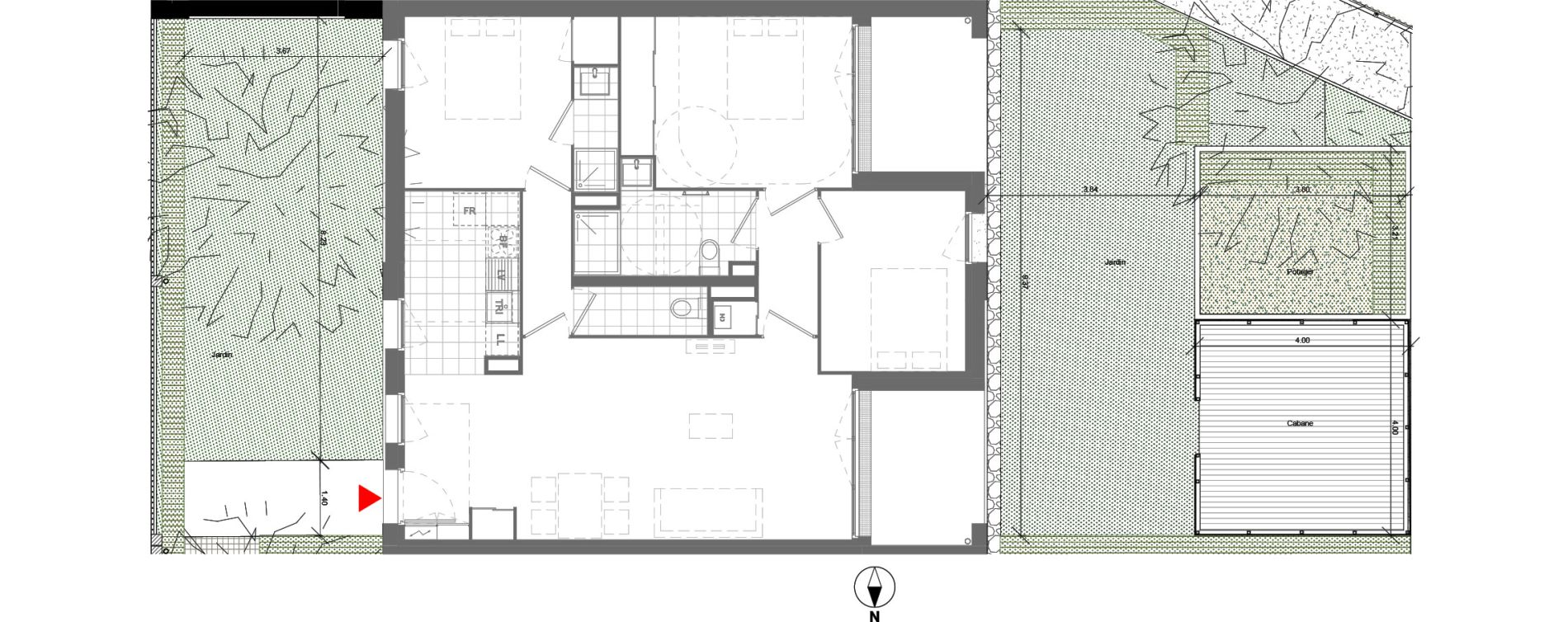 Appartement T4 de 83,70 m2 &agrave; Toulouse Ramassiers