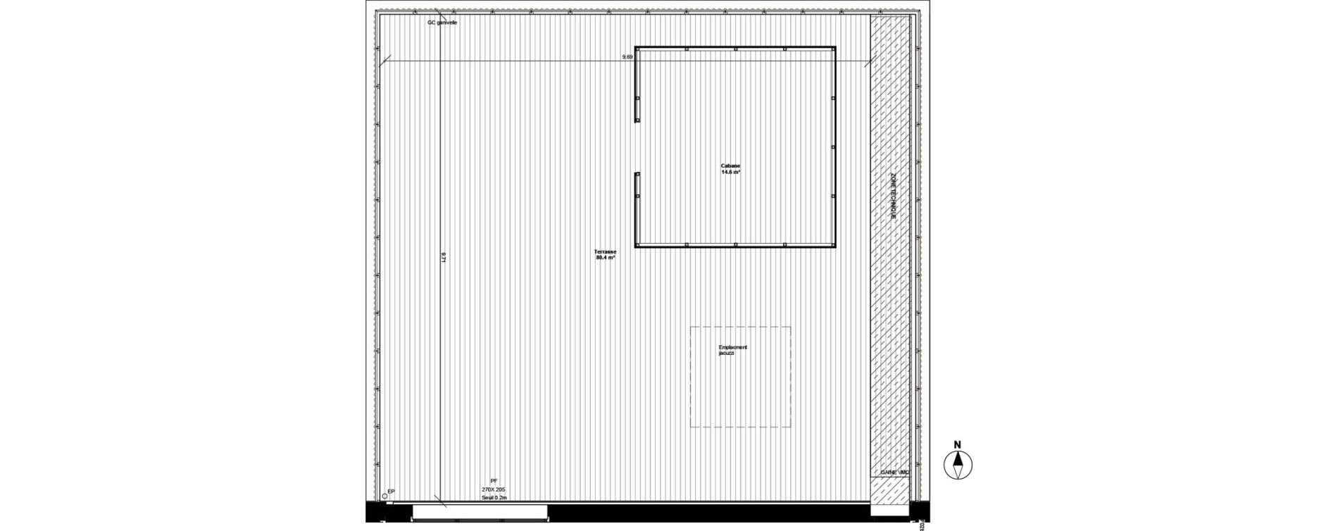 Duplex T4 de 89,20 m2 &agrave; Toulouse Ramassiers