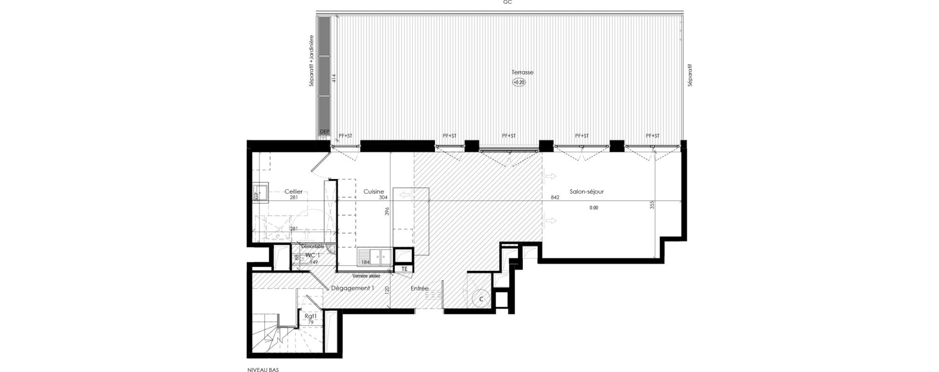 Duplex T5 de 134,66 m2 &agrave; Toulouse Saint-cyprien