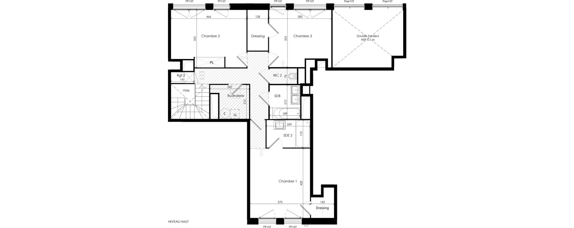 Duplex T5 de 134,66 m2 &agrave; Toulouse Saint-cyprien