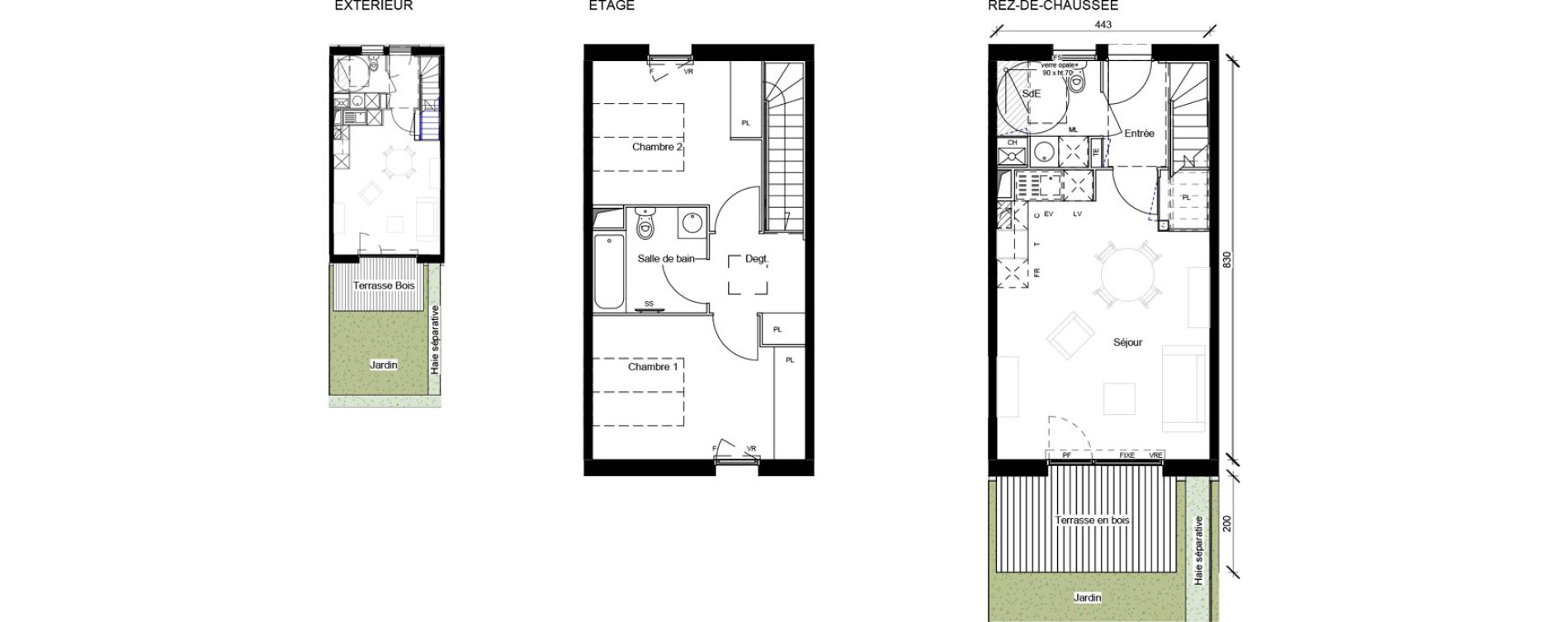 Maison T3 de 66,13 m2 &agrave; Toulouse Gramont