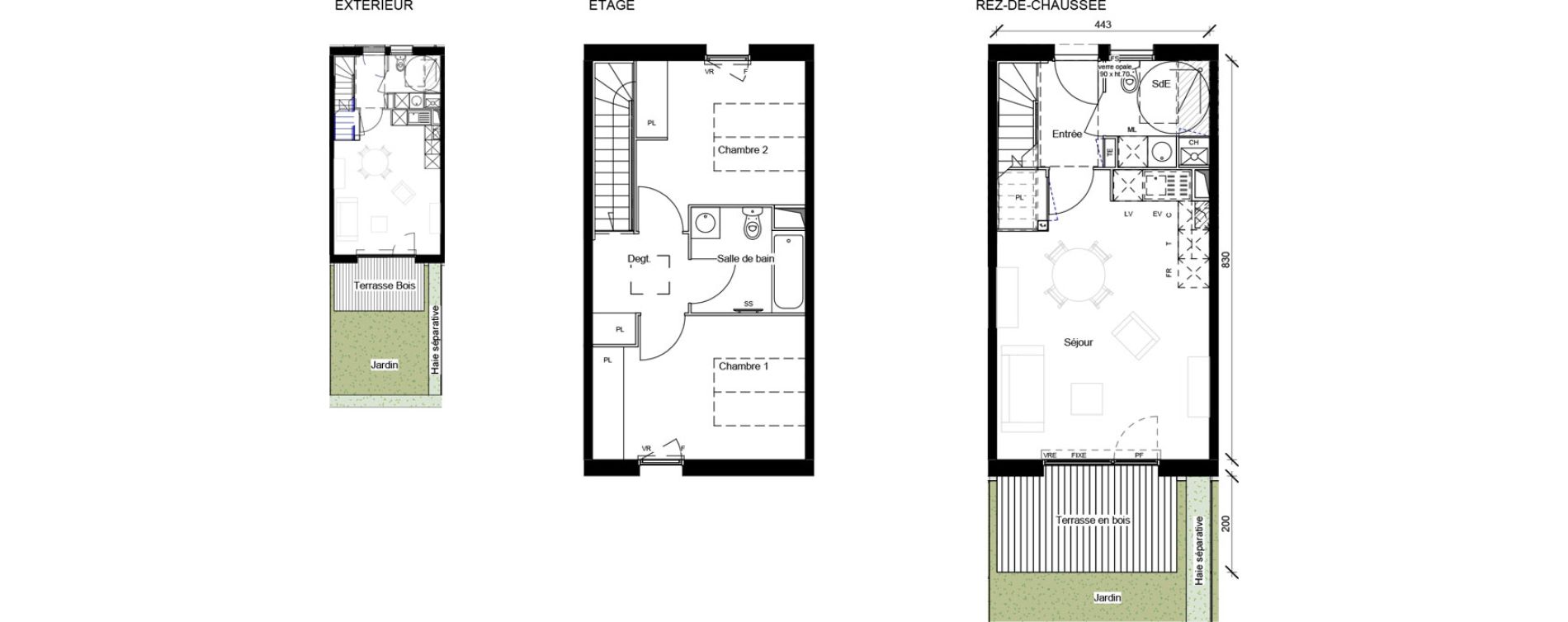 Maison T3 de 66,13 m2 &agrave; Toulouse Gramont