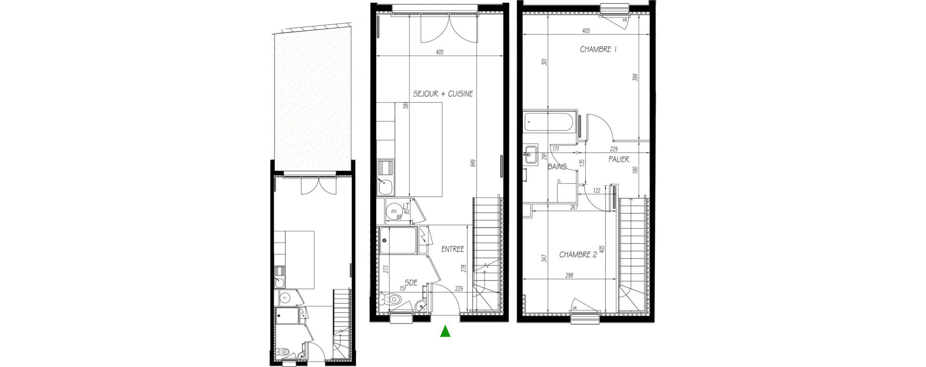 Maison T3 de 68,33 m2 &agrave; Toulouse Grand selve