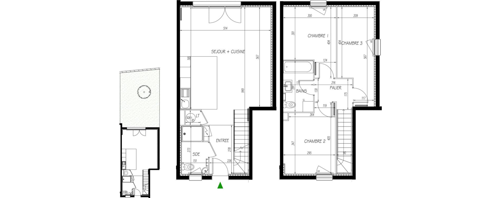 Maison T4 de 80,16 m2 &agrave; Toulouse Grand selve