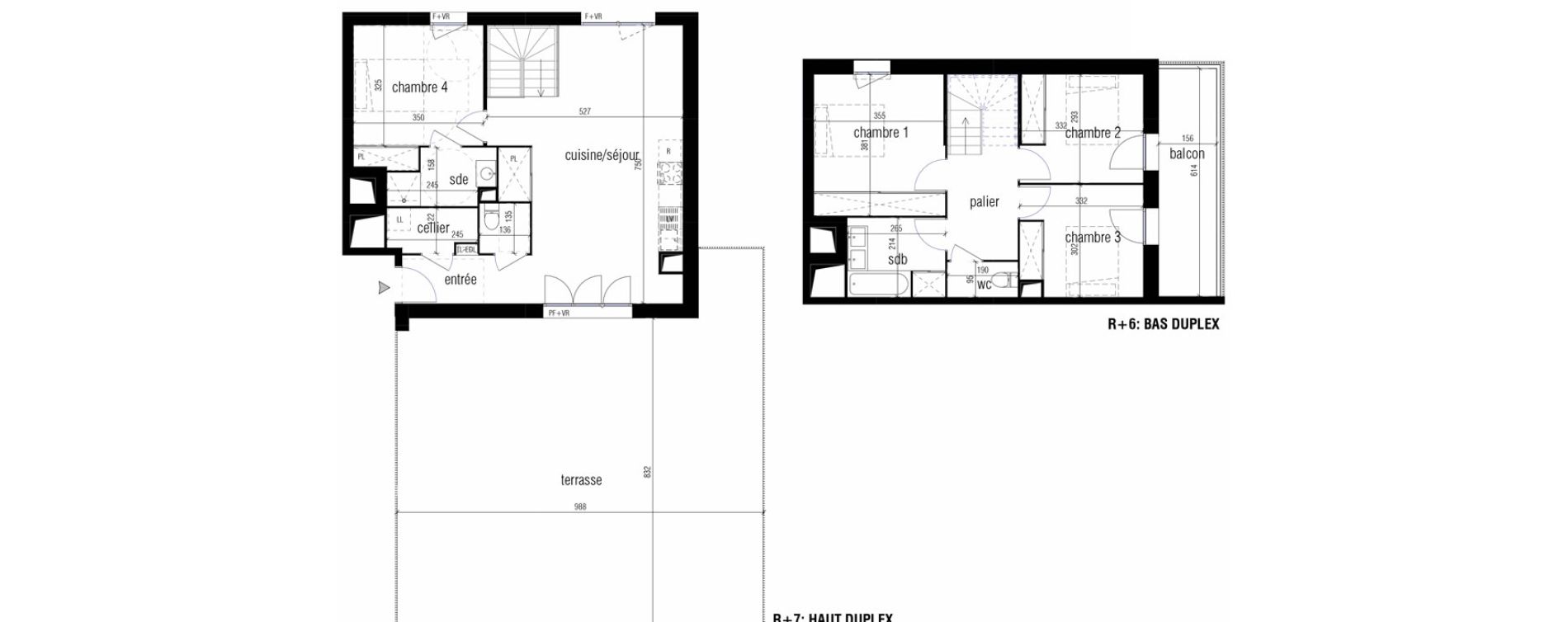 Appartement T5 de 103,05 m2 &agrave; Toulouse Malep&egrave;re