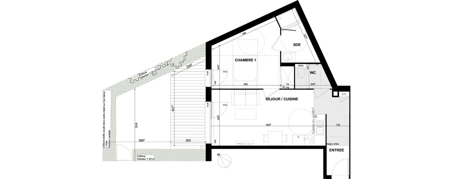 Appartement T2 de 48,01 m2 &agrave; Toulouse Montaudran