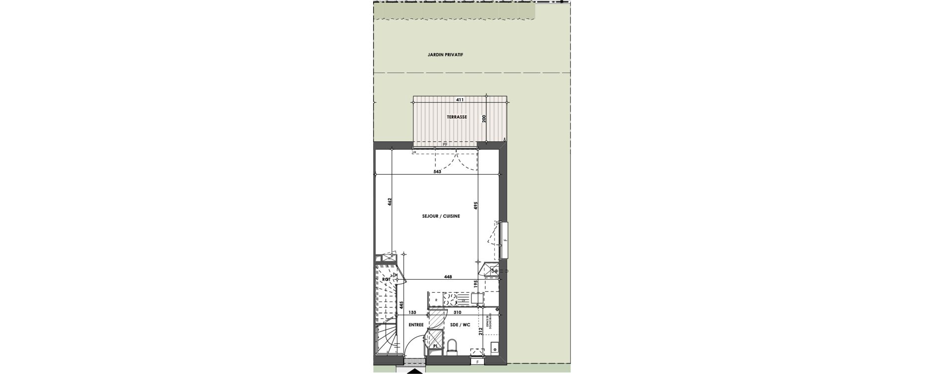 Duplex T4 de 89,40 m2 &agrave; Toulouse Les pradettes