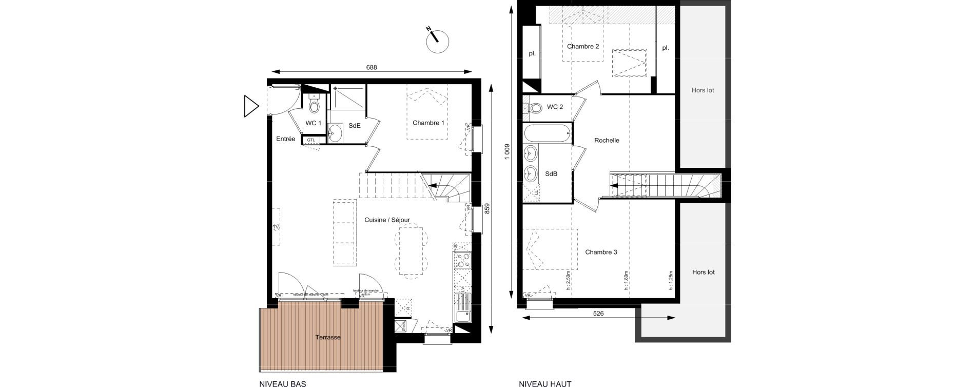 Appartement T4 de 85,46 m2 &agrave; Toulouse Lardenne