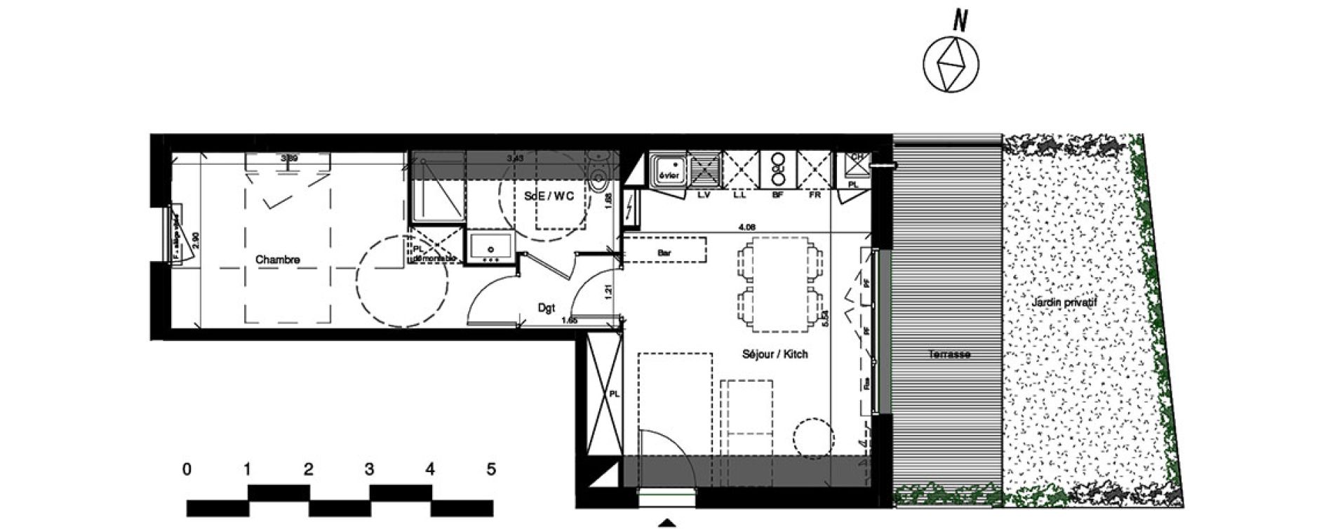 Appartement T2 de 43,90 m2 &agrave; Toulouse Croix benite
