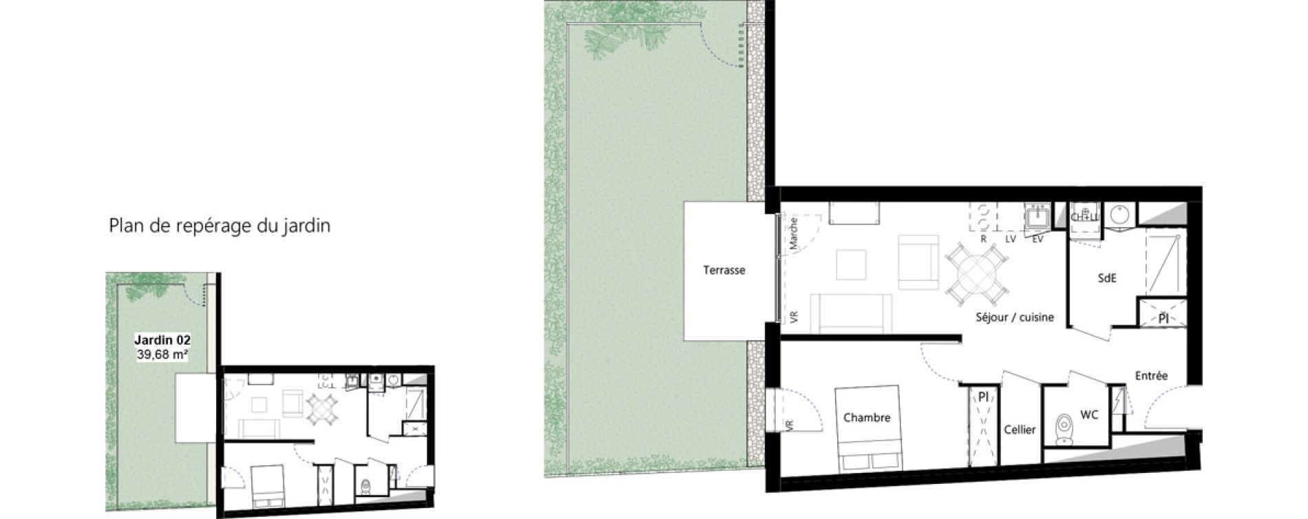 Appartement T2 de 47,80 m2 &agrave; Toulouse Minimes