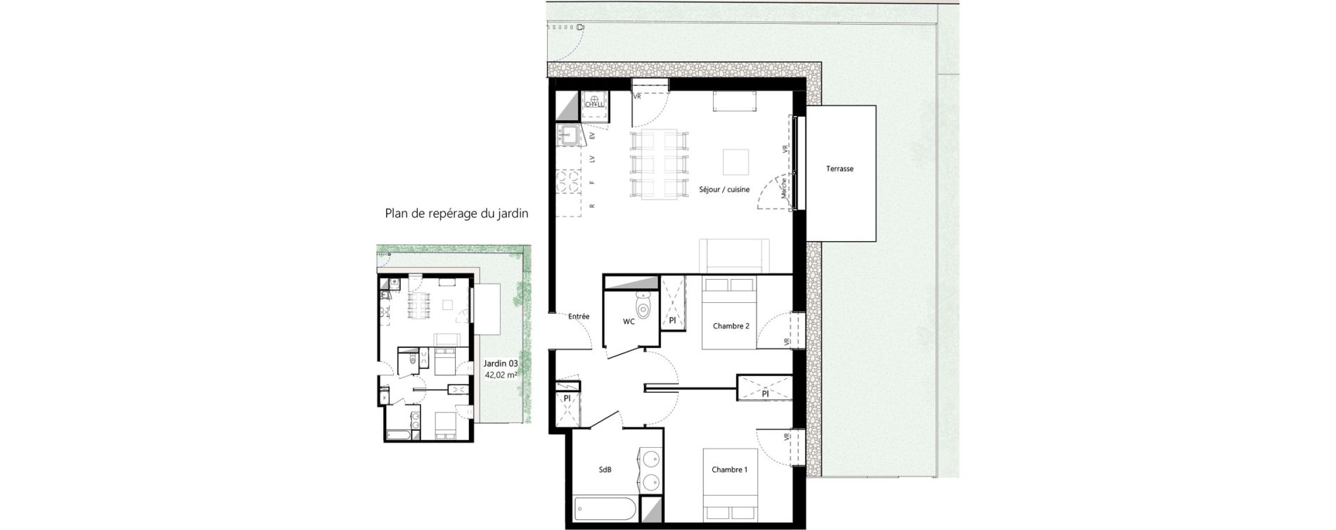 Appartement T3 de 63,58 m2 &agrave; Toulouse Minimes